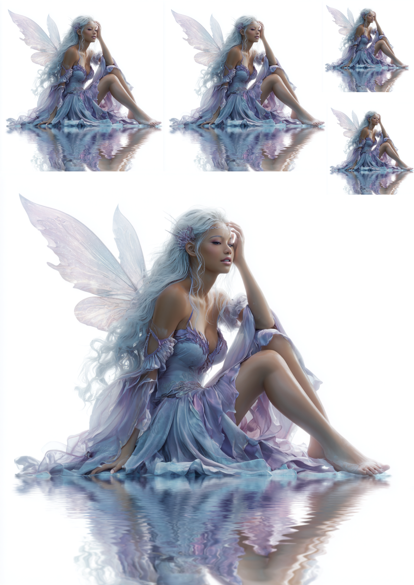 Sticker Sheet / Greeting Card – Fairy Collage Cat. No. 4837