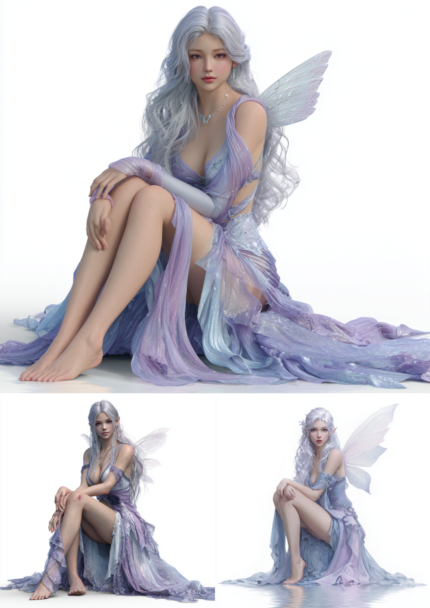 Sticker Sheet / Greeting Card – Fairy Collage Cat. No. 4838