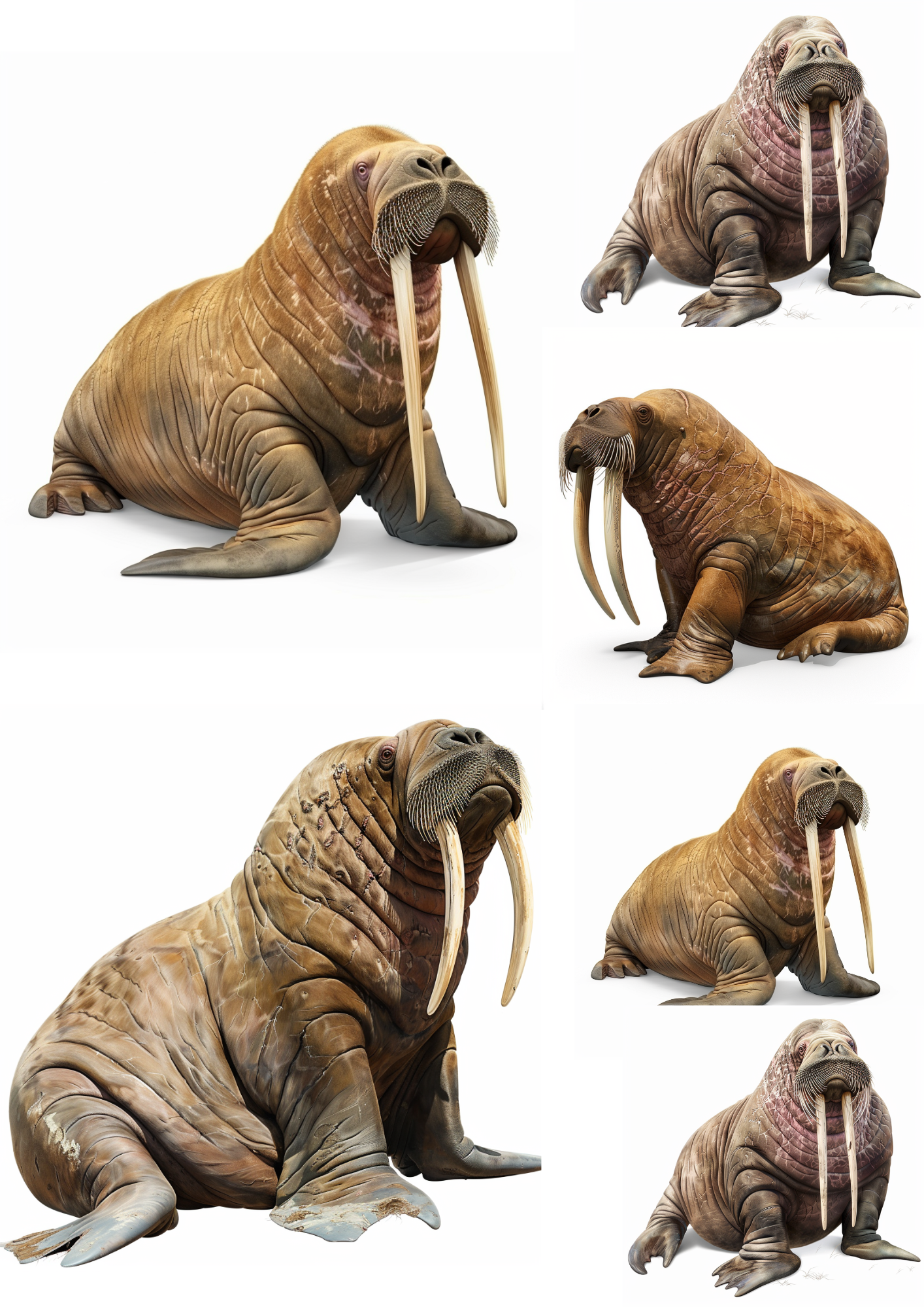 Sticker Sheet / Greeting Card – Walrus Collage Cat. No. 4841