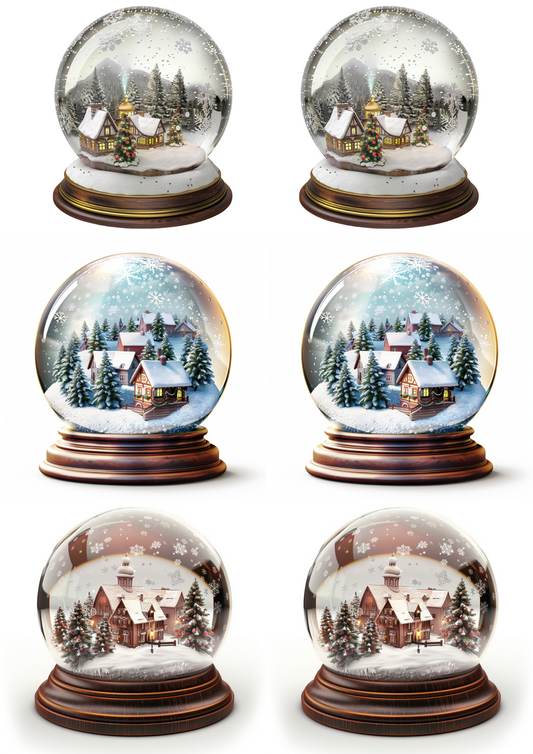Sticker Sheet – Christmas Glass Balls Winter Collage Cat. No. 4845