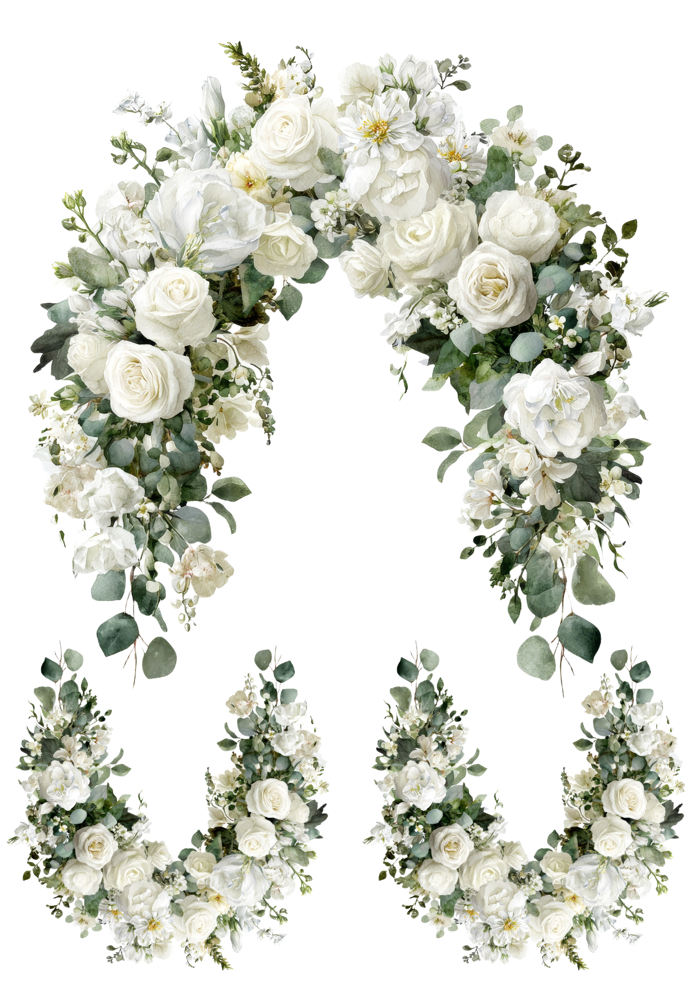 Sticker Sheet / Greeting Card – Wedding Garlands Collage Cat. No. 4871