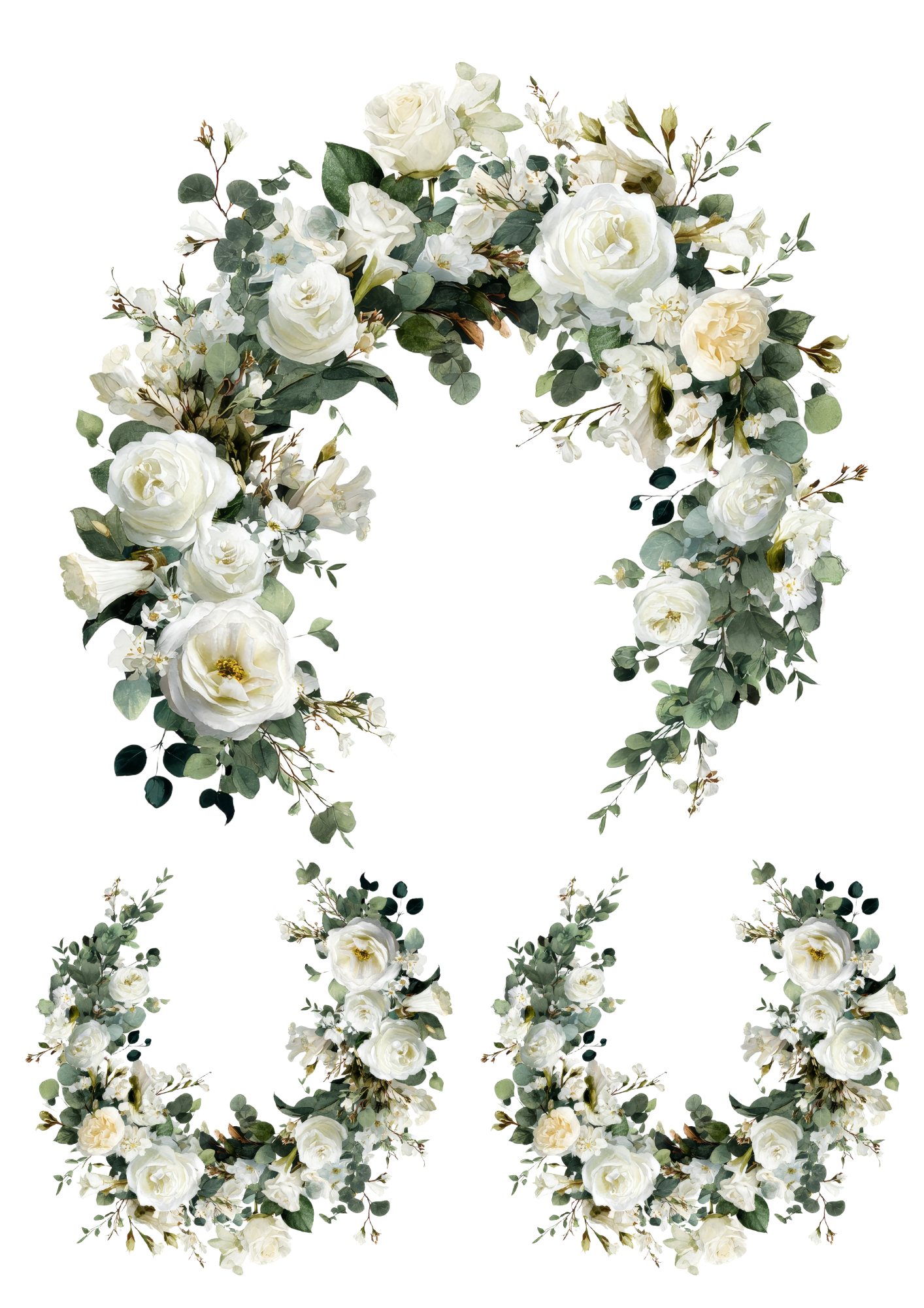 Sticker Sheet / Greeting Card – Wedding Garlands Collage Cat. No. 4872