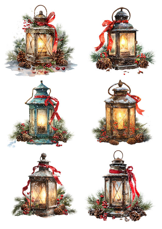 Sticker Sheet – Christmas Lanterns Collage Cat. No. 4892