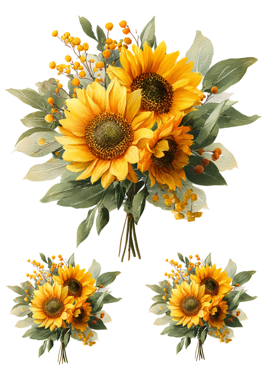 Sticker Sheet Sunflowers Collage Cat. No. 4942