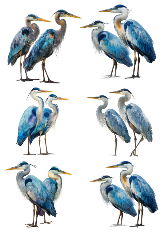Sticker Sheet Blue Heron Collage Cat. No. 4953