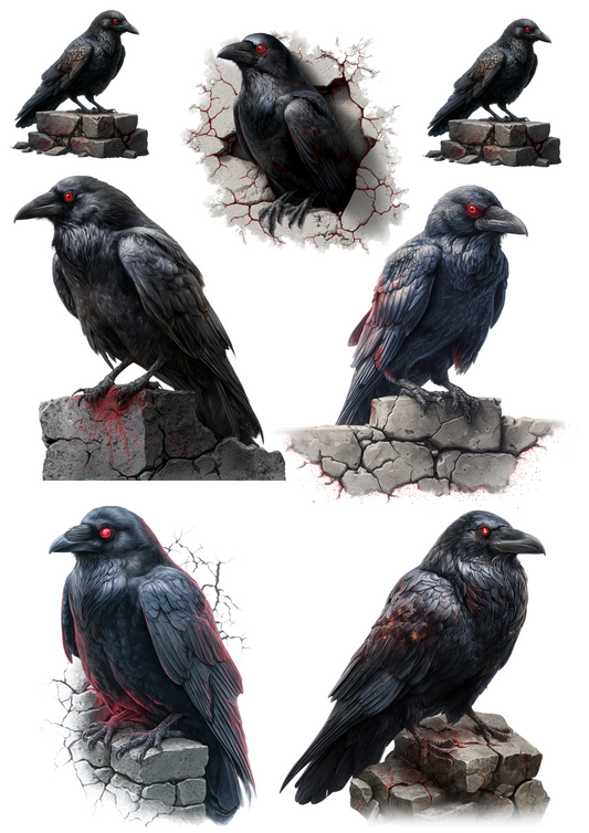 Sticker Sheet – Raven Collage Cat. No. 4972