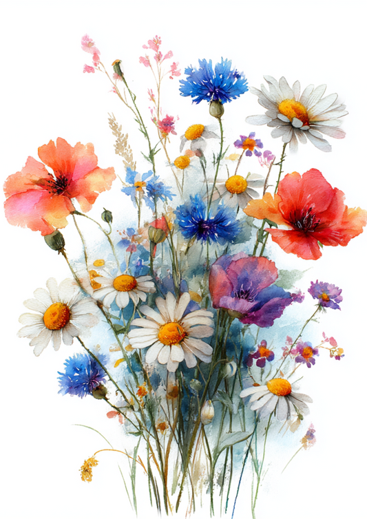 Sticker Sheet Wildflower Bouquet Full Cat. No. 4977