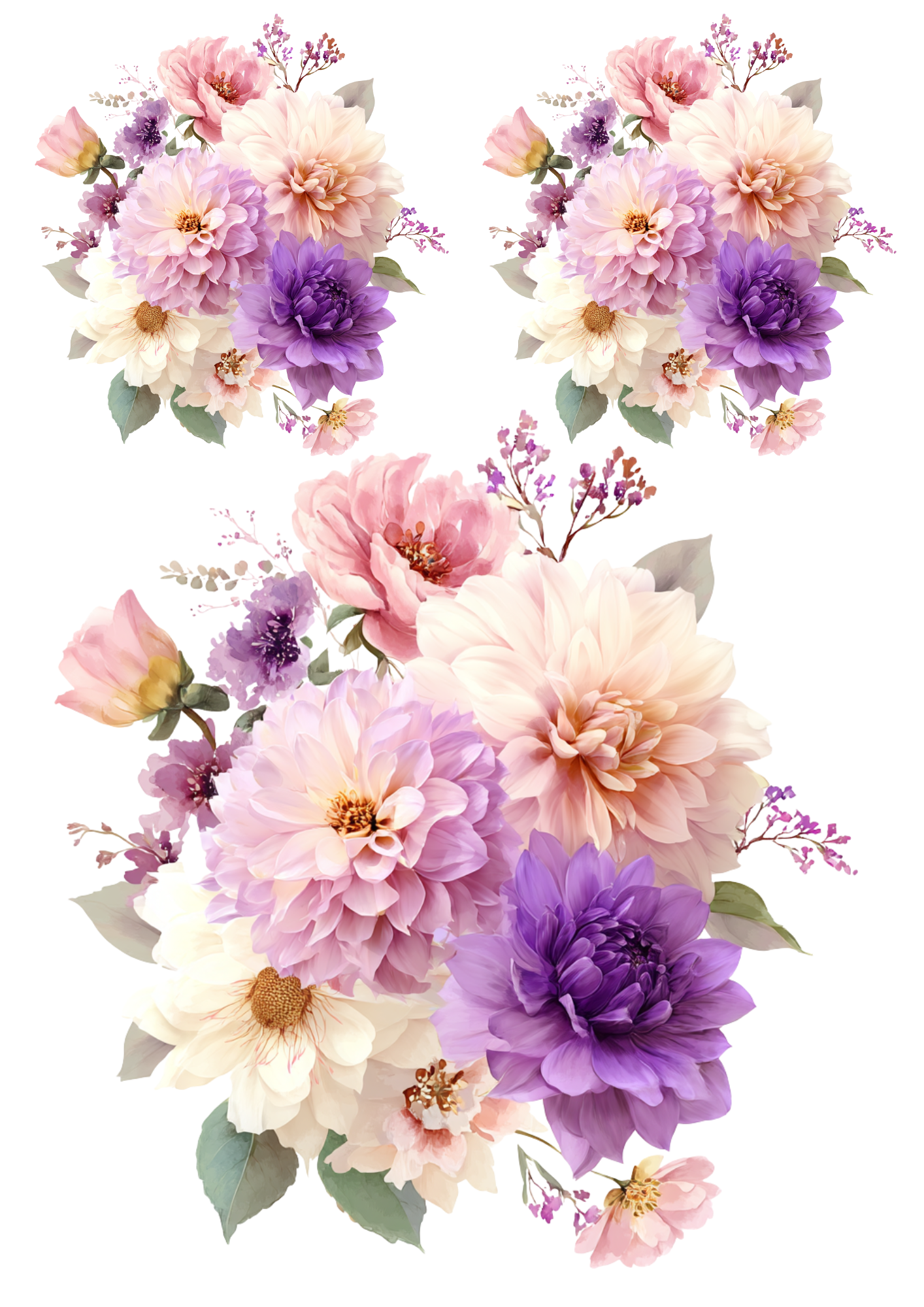 Sticker Sheet / Greeting Card – Wildflower Bouquet Collage Cat. No. 4978