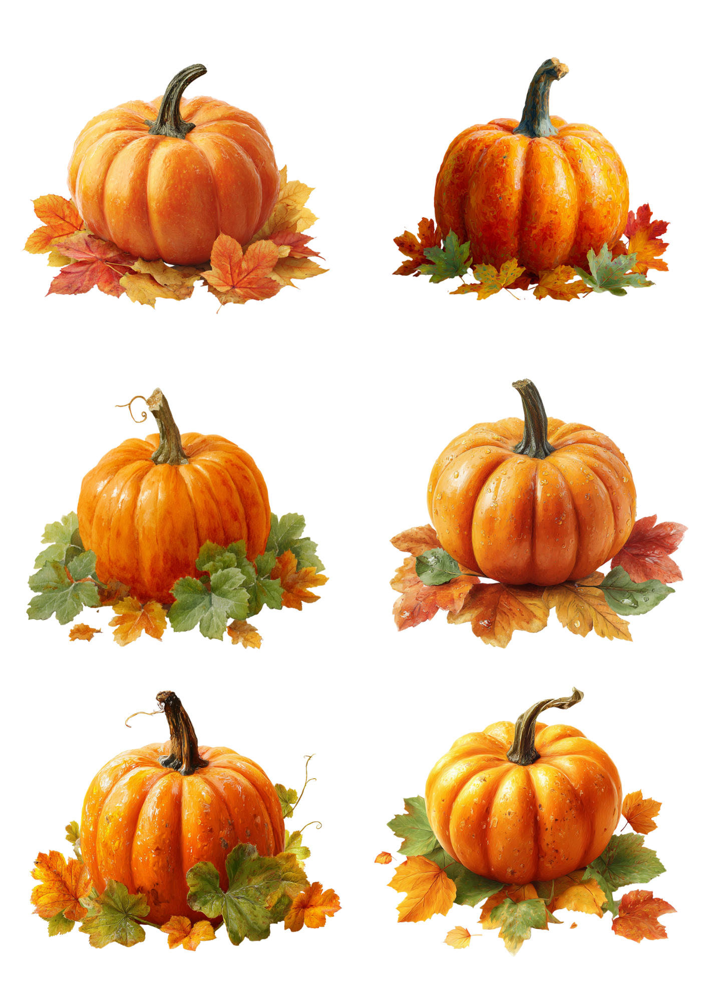 Sticker Sheet / Greeting Card – Pumpkin Collage Cat. No. 4979