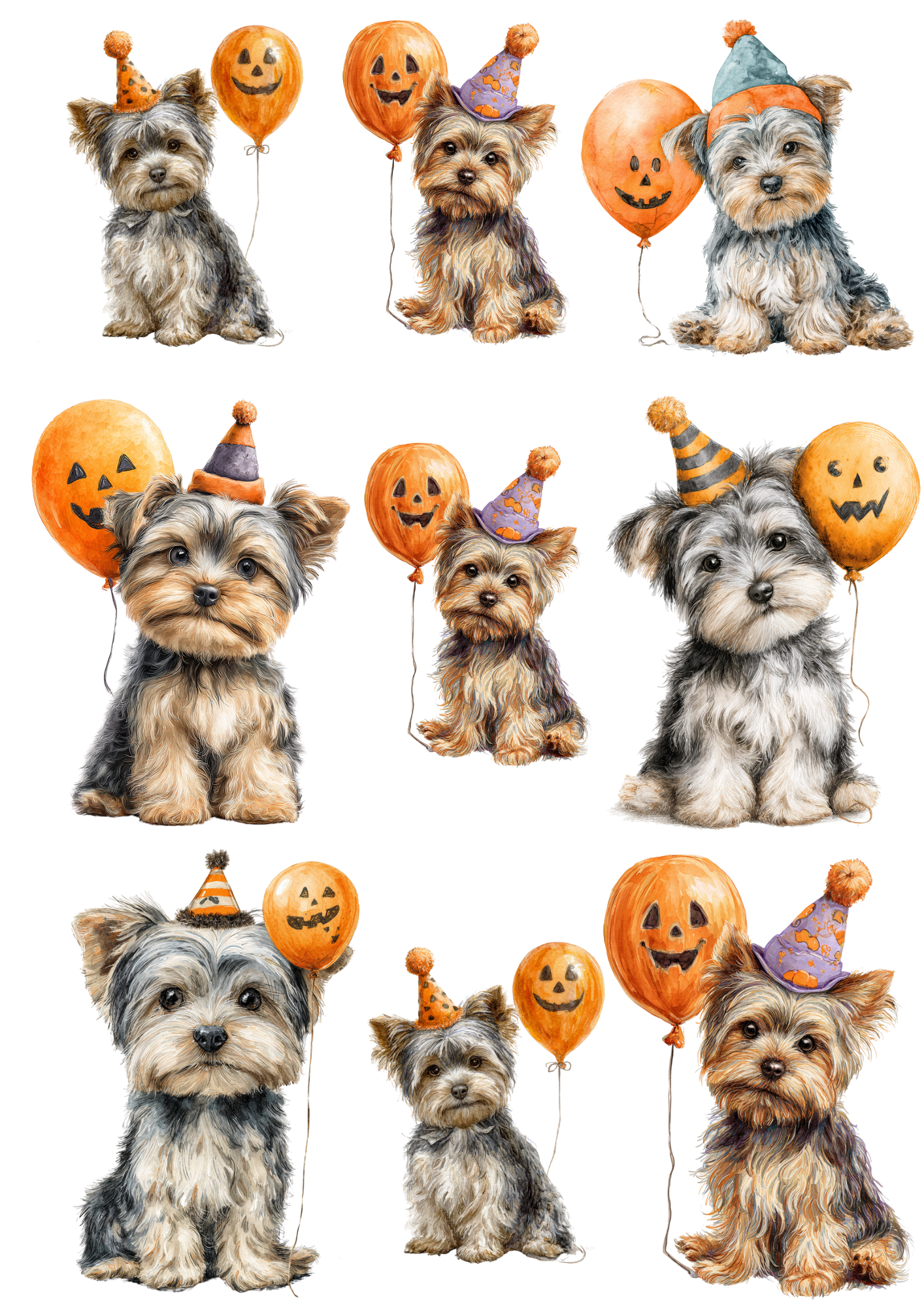 Sticker Sheet / Greeting Card – Halloween York Collage Cat. No. 4981