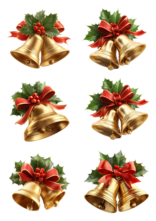 Sticker Sheet – Christmas Bells Collage Cat. No. 4992