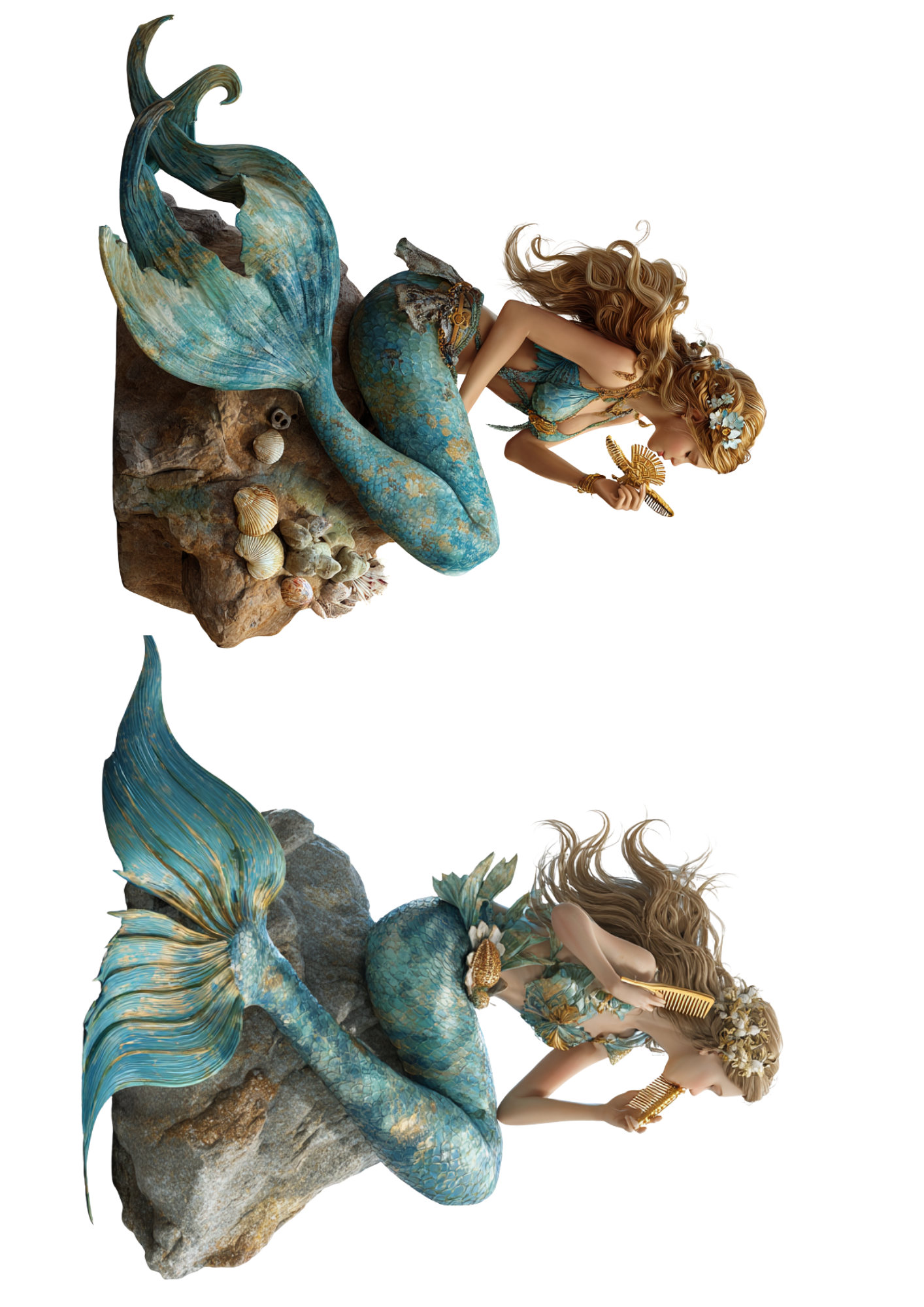 Sticker Sheet / Greeting Card – Mermaids Collage Cat. No. 4998