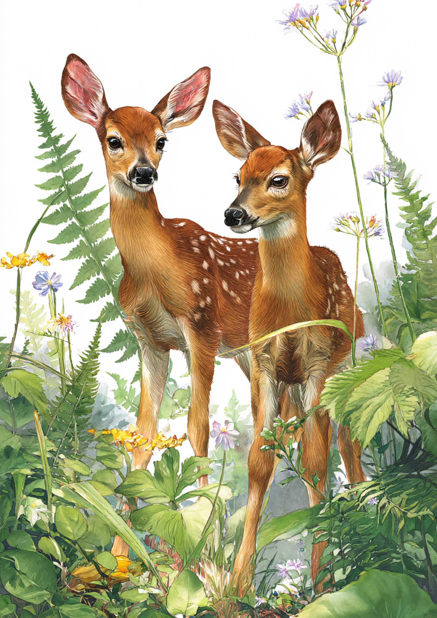 Sticker Sheet / Greeting Card – Deer Calves Full Cat. No. 4999