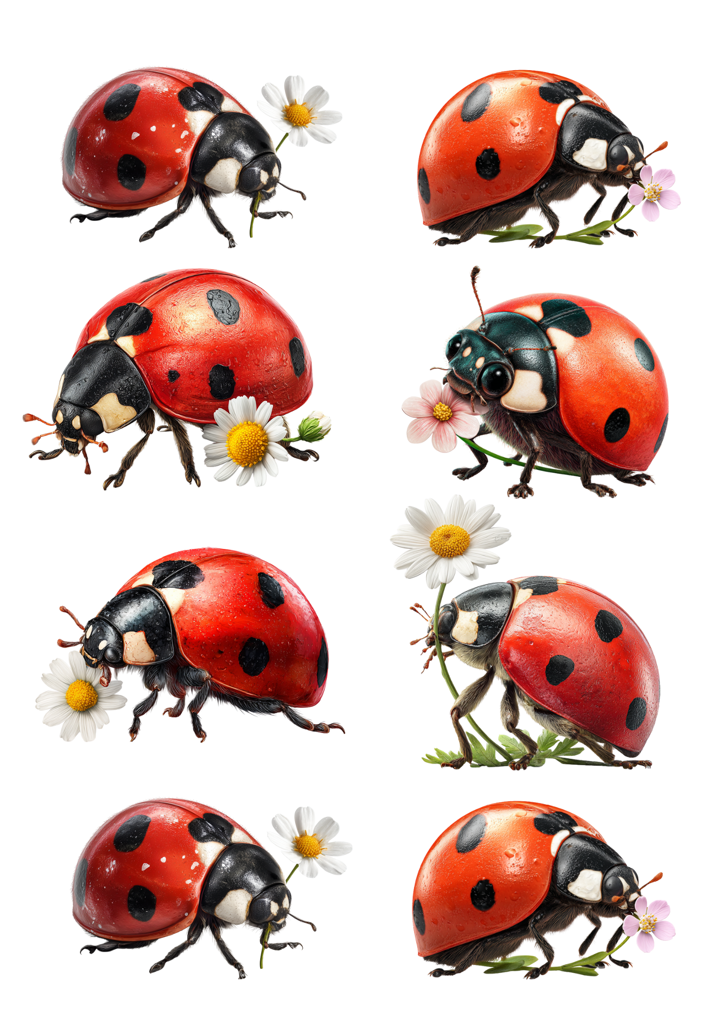 Sticker Sheet / Greeting Card – Ladybug Collage Cat. No. 5019
