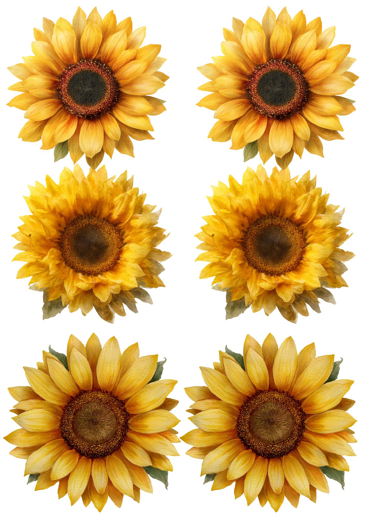 Sticker Sheet / Greeting Card – Sunflowers Collage Cat. No. 5033