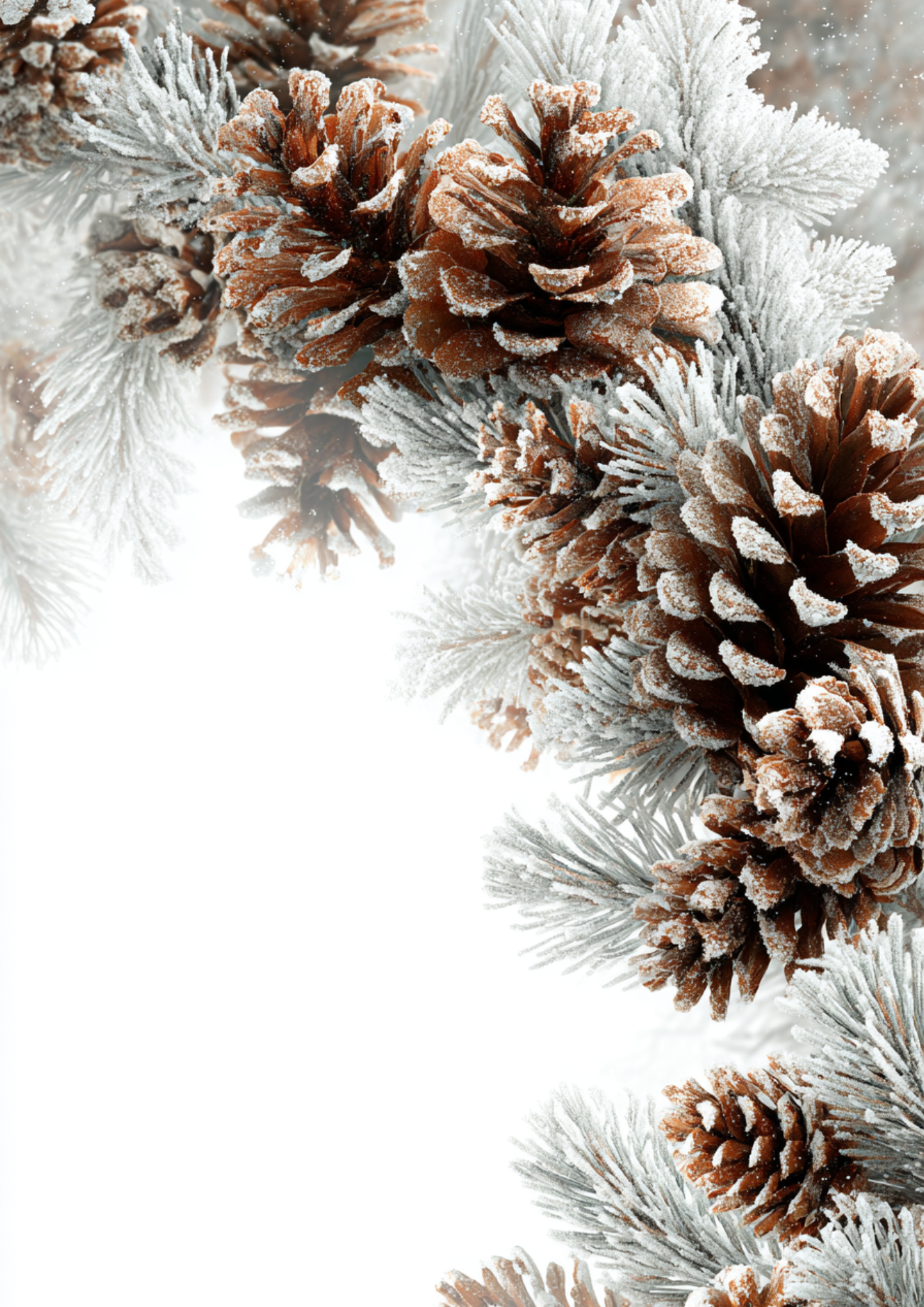 Sticker Sheet / Greeting Card – Winter Pine Cones Collage Cat. No. 5035