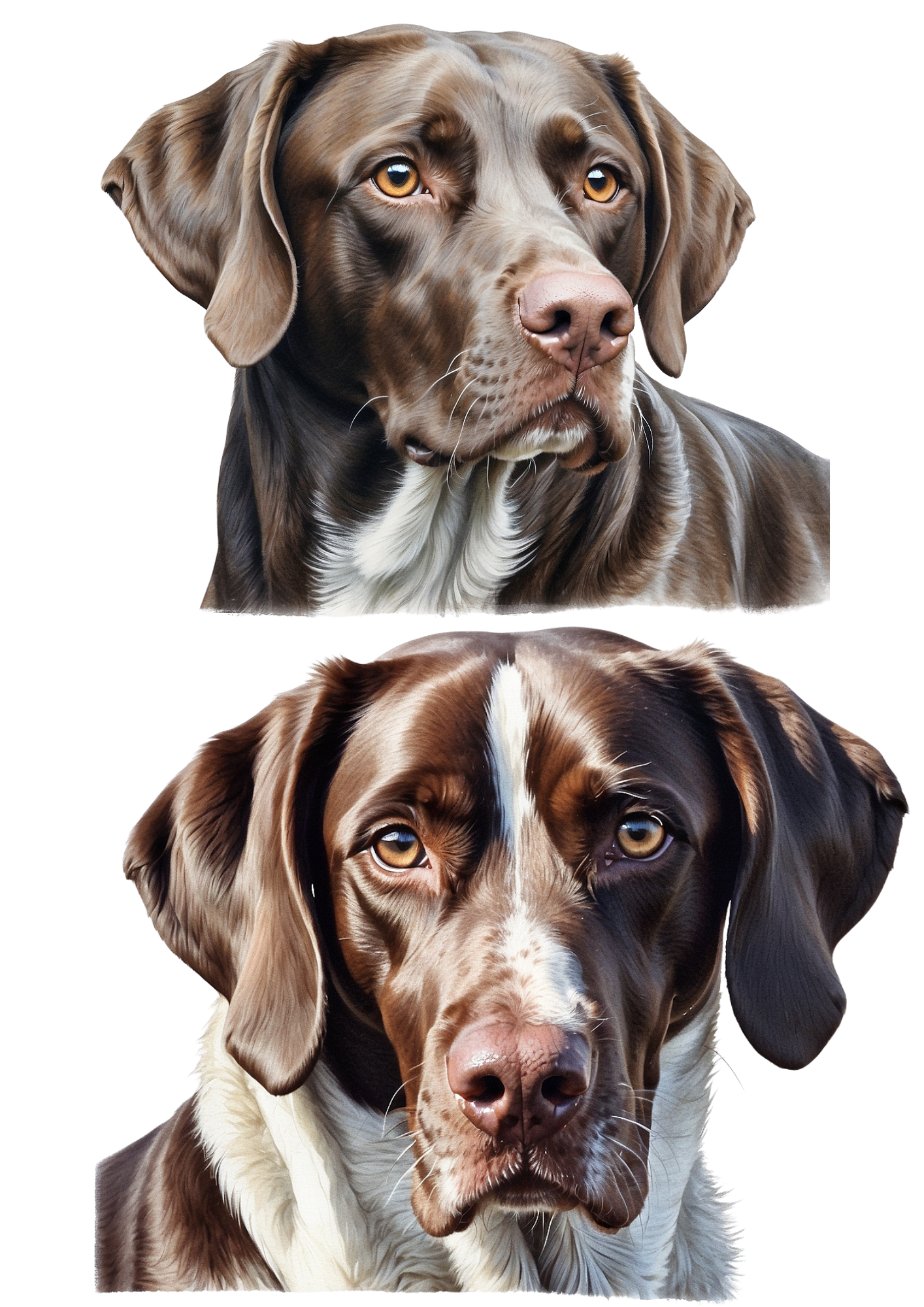 Sticker Sheet / Greeting Card – Shorthaired Pointer Collage Cat. No. 5083