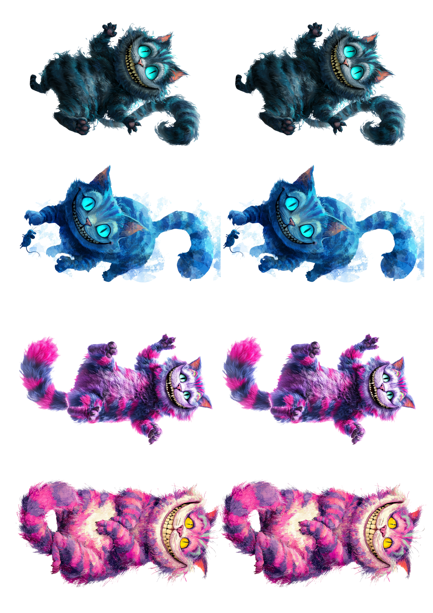 Sticker Sheet Cheshire Cat Collage Cat. No. 5104