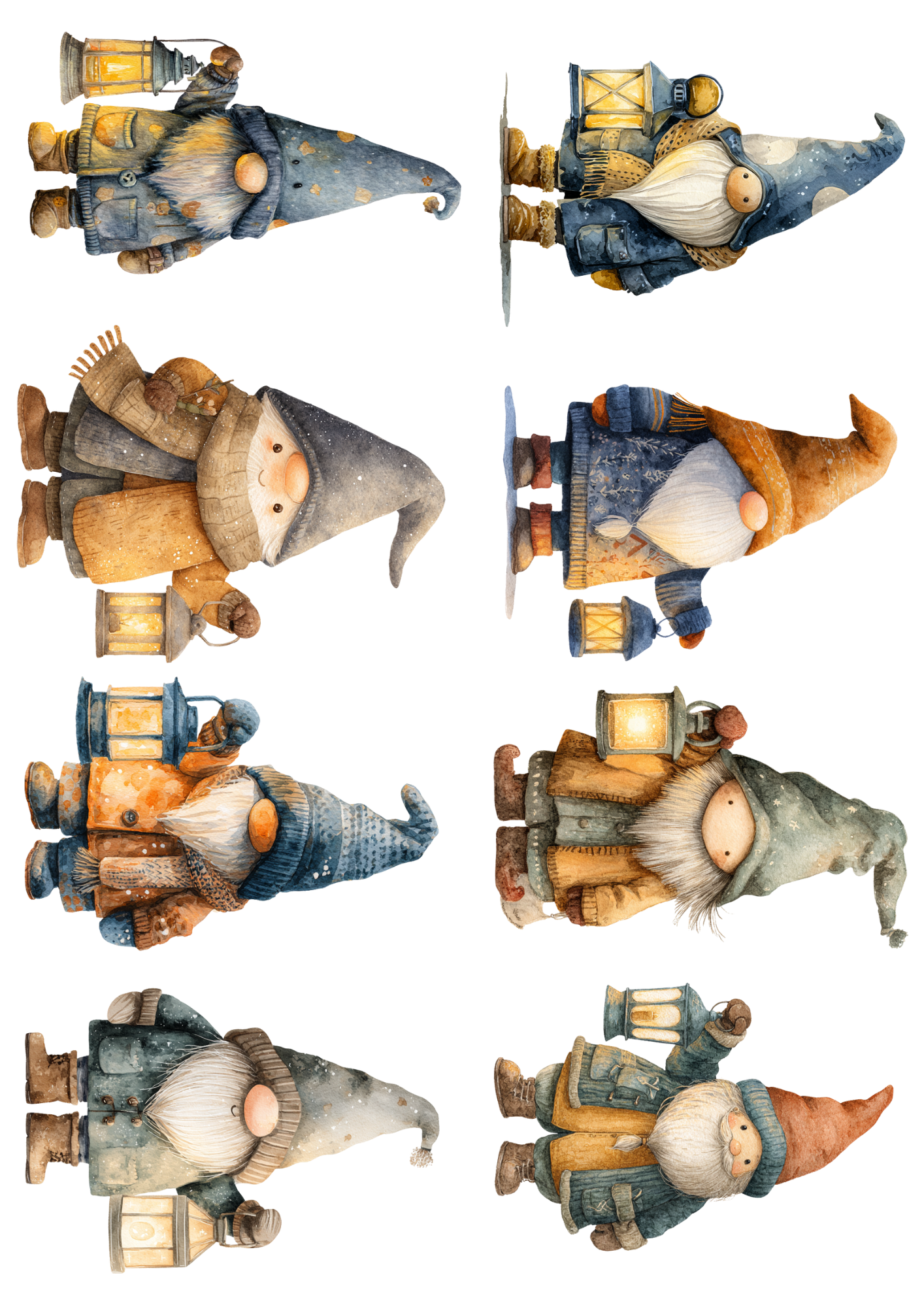 Sticker Sheet Leprechauns With Lanterns Collage Cat. No. 5110