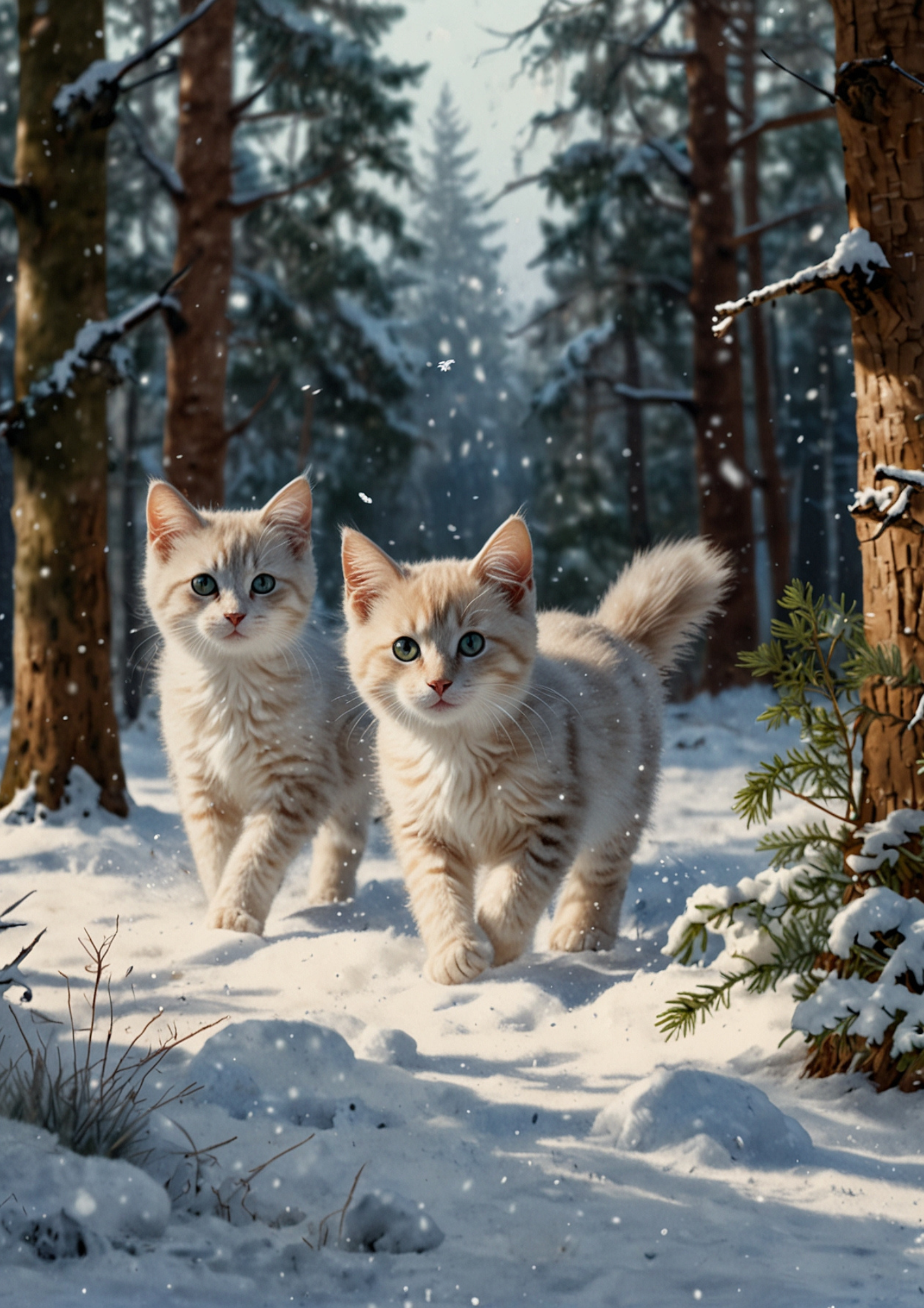Sticker Sheet / Greeting Card – Cats In Winter Full Cat. No. 5329