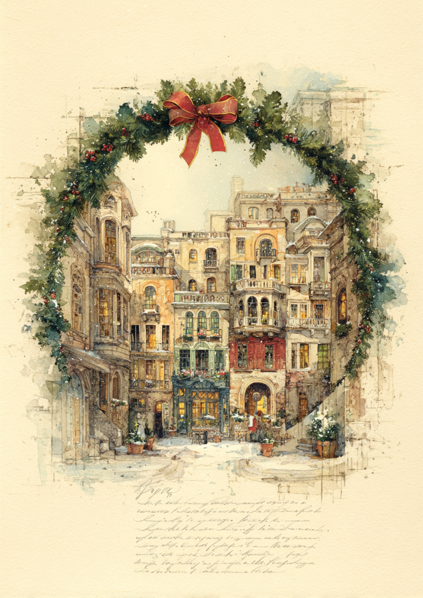 Sticker Sheet / Greeting Card – Christmas City Full Cat. No. 5410