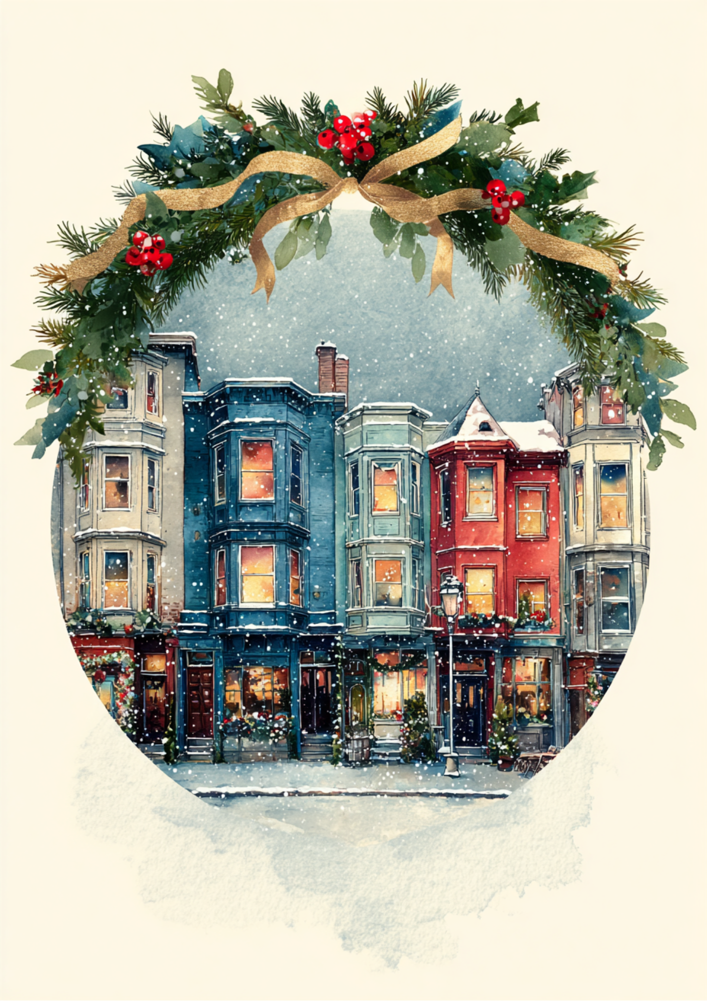 Sticker Sheet / Greeting Card – Christmas City Full Cat. No. 5411
