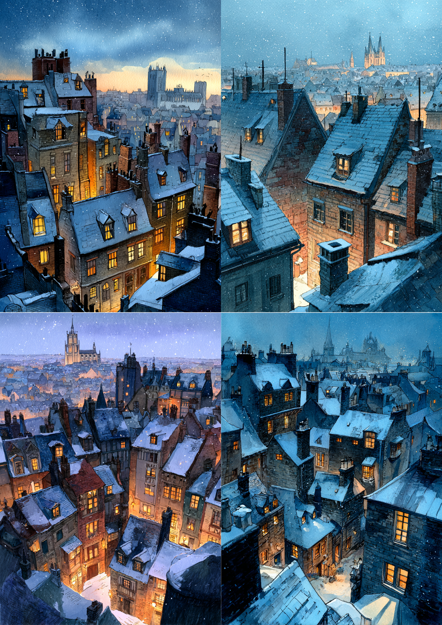 Sticker Sheet / Greeting Card – Winter City Full Cat. No. 5429