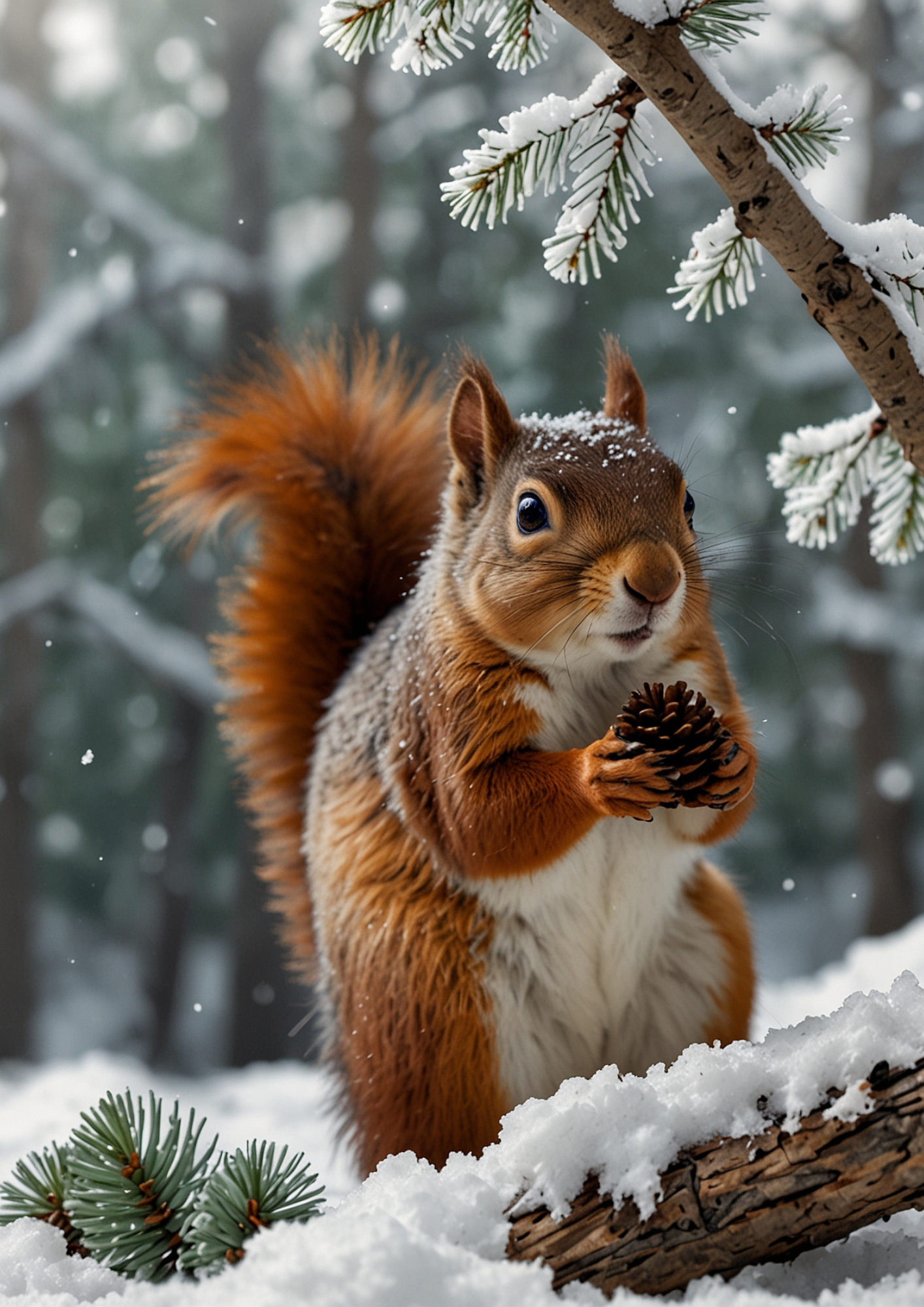 Sticker Sheet / Greeting Card – Red Squirrel Full Cat. No. 5437