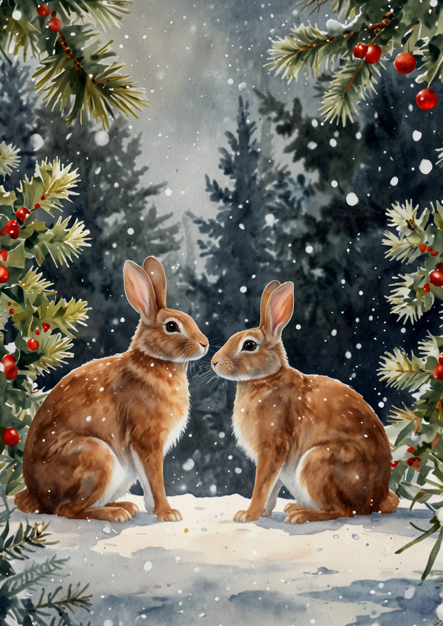 Sticker Sheet / Greeting Card – Hares Full Cat. No. 5446