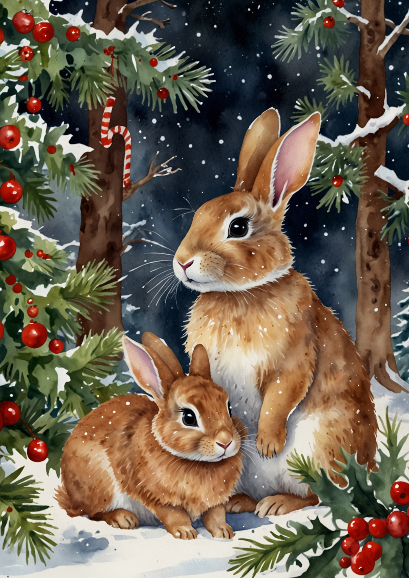 Sticker Sheet / Greeting Card – Hares Full Cat. No. 5448