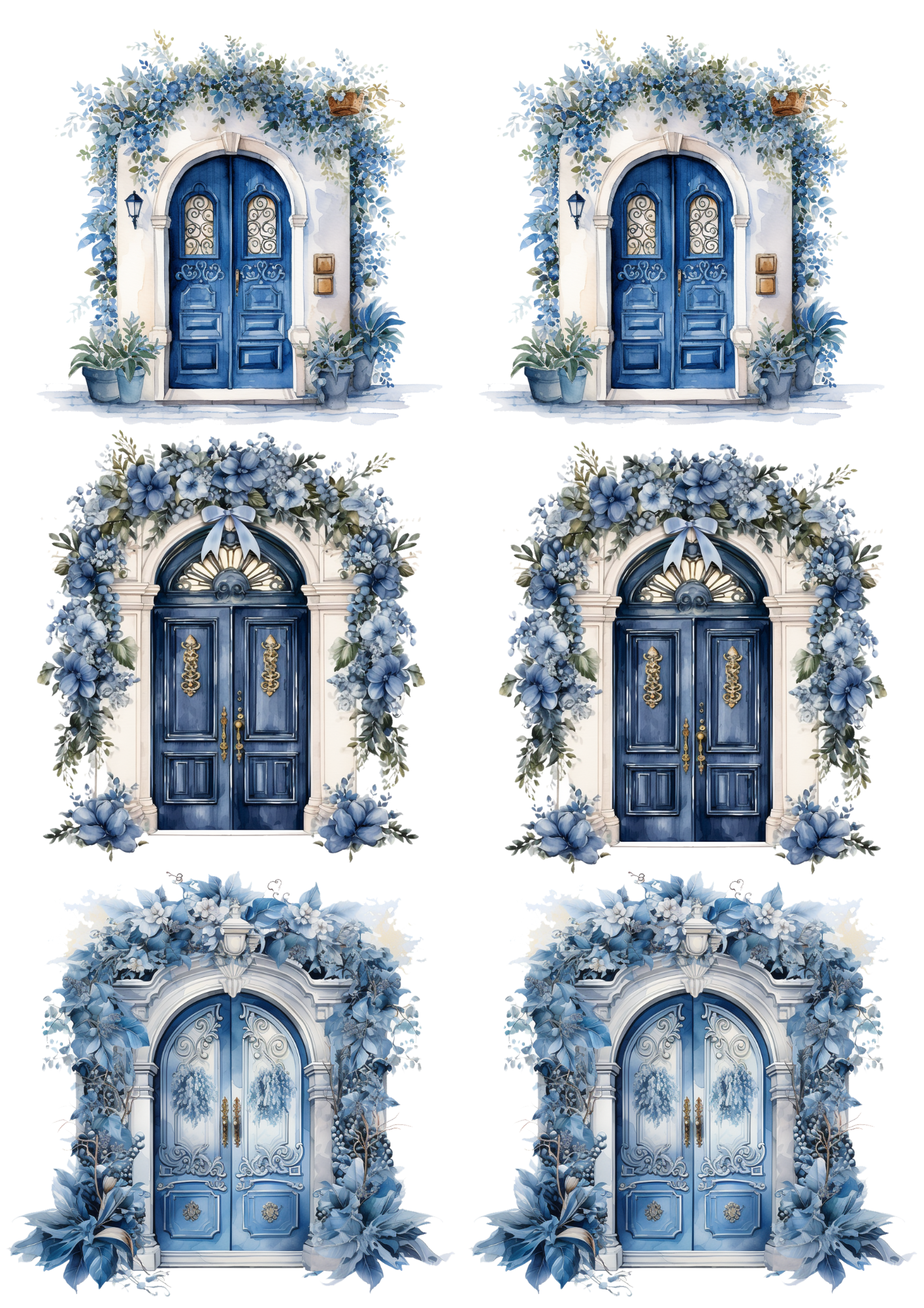 Sticker Sheet / Greeting Card – Doors Collage Cat. No. 5522