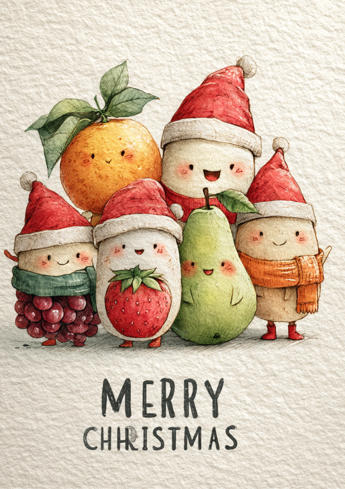 Sticker Sheet / Greeting Card – Christmas Fruit Full Cat. No. 5575
