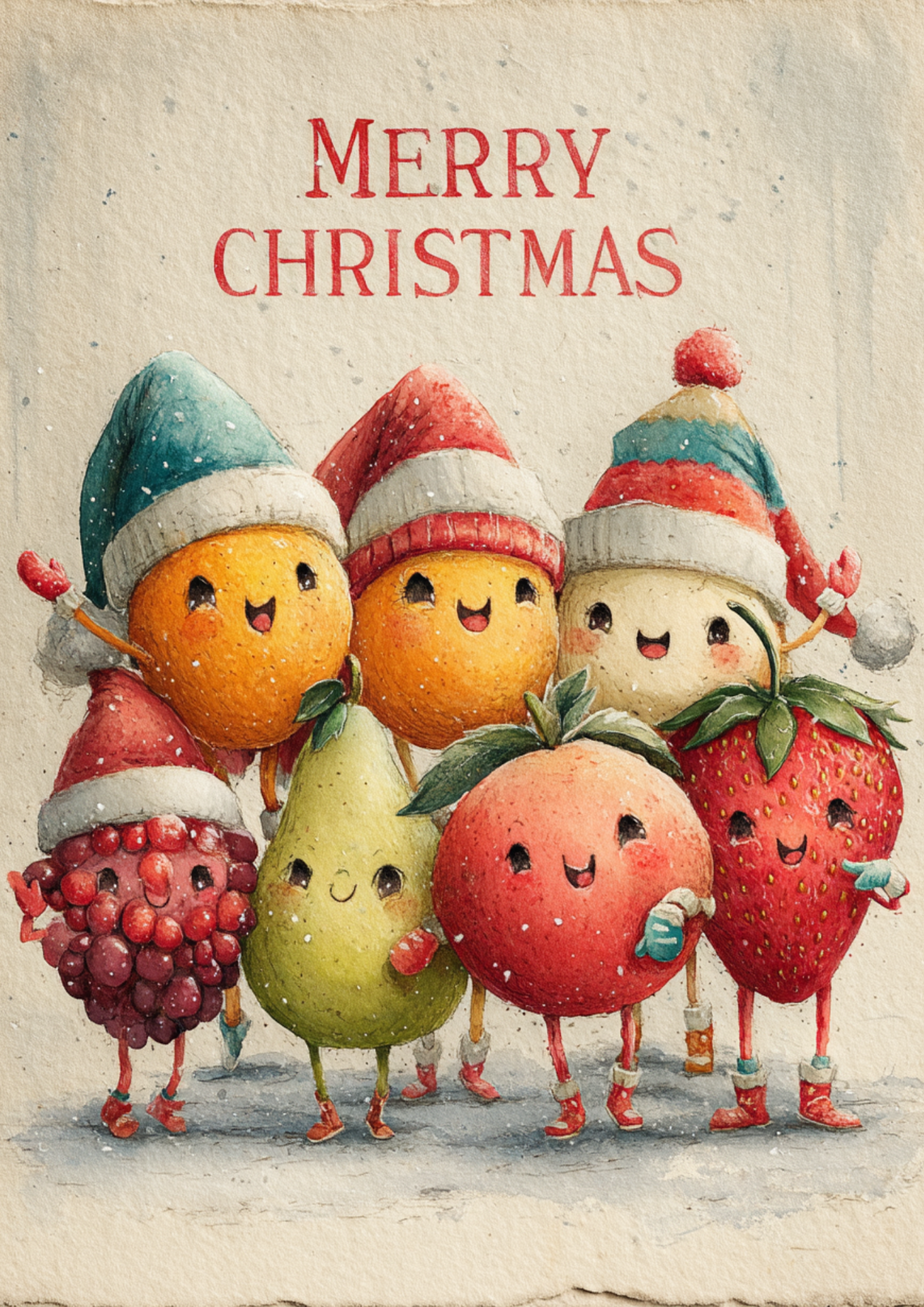 Sticker Sheet / Greeting Card – Christmas Fruit Full Cat. No. 5576