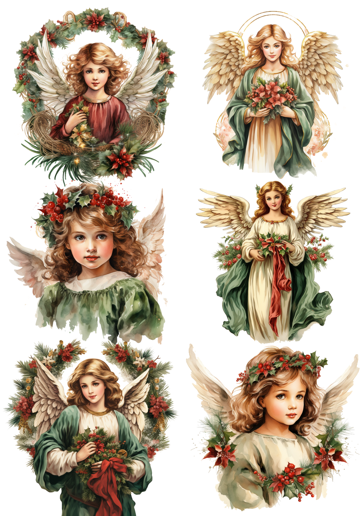 Sticker Sheet / Greeting Card – Angels Collage Cat. No. 5591