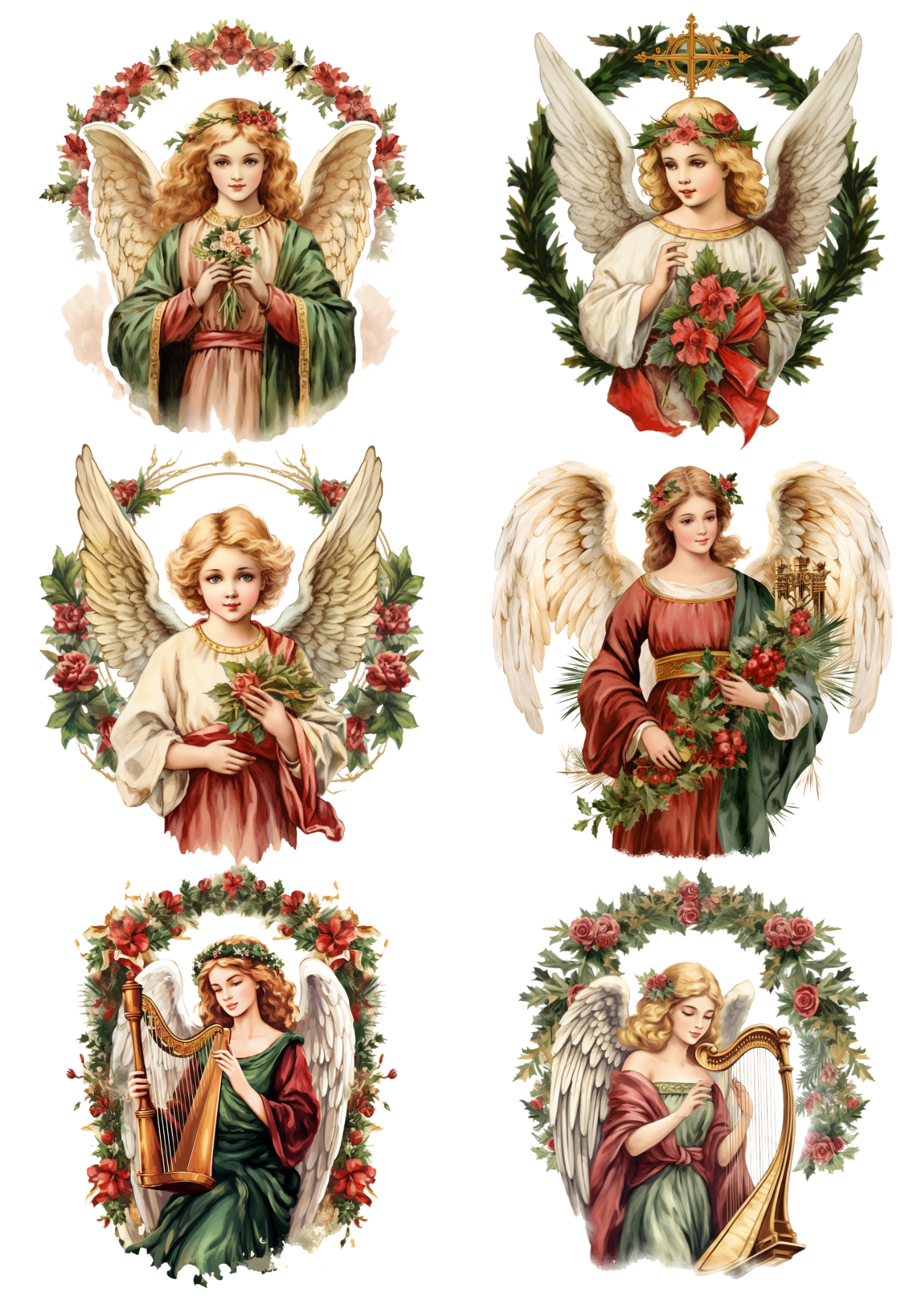 Sticker Sheet / Greeting Card – Angels Collage Cat. No. 5625