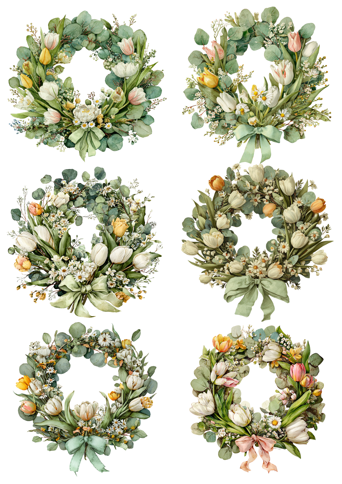 Sticker Sheet / Greeting Card – Wreaths Collage Cat. No. 5640