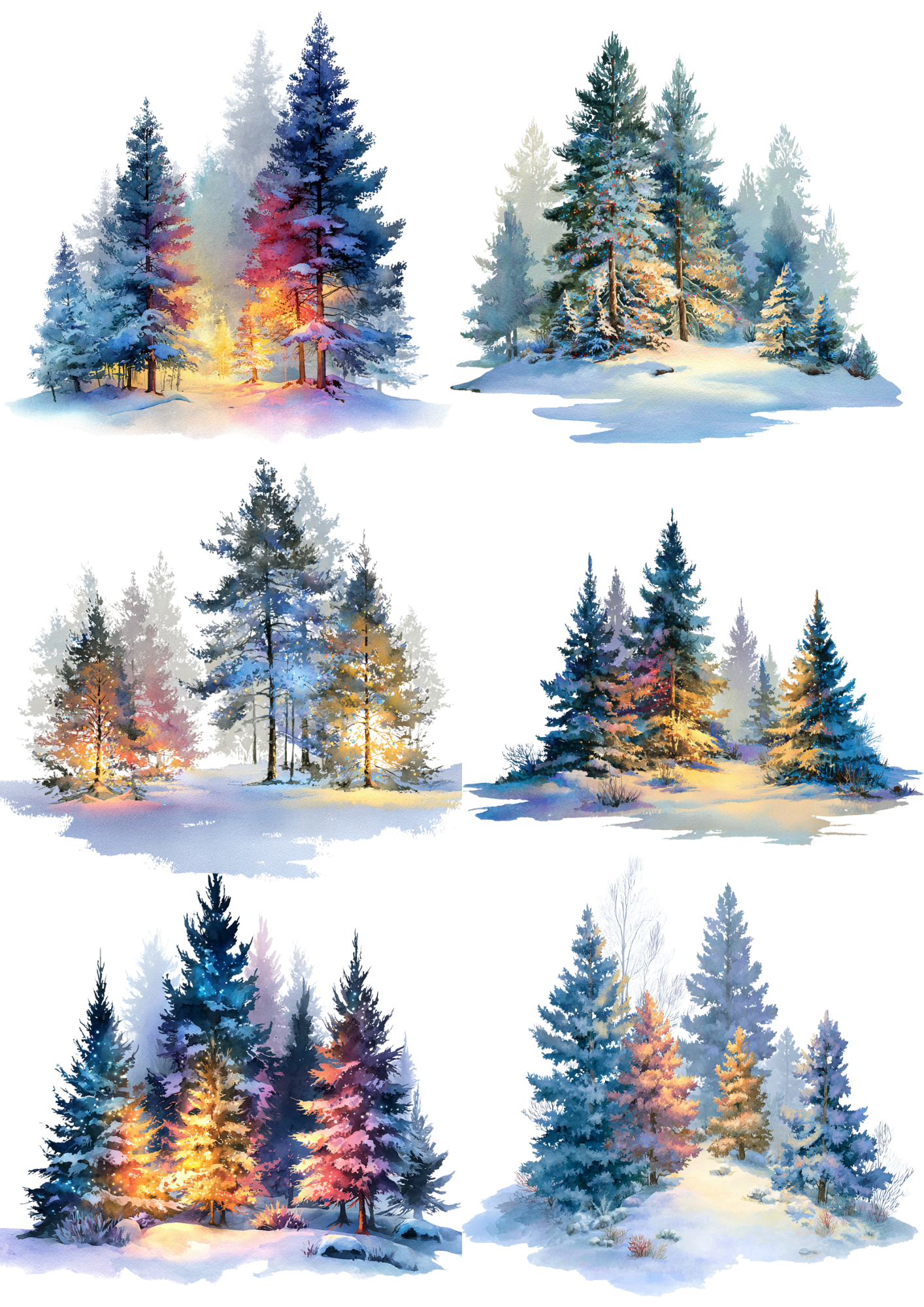 Sticker Sheet / Greeting Card – Forest Collage Cat. No. 5665