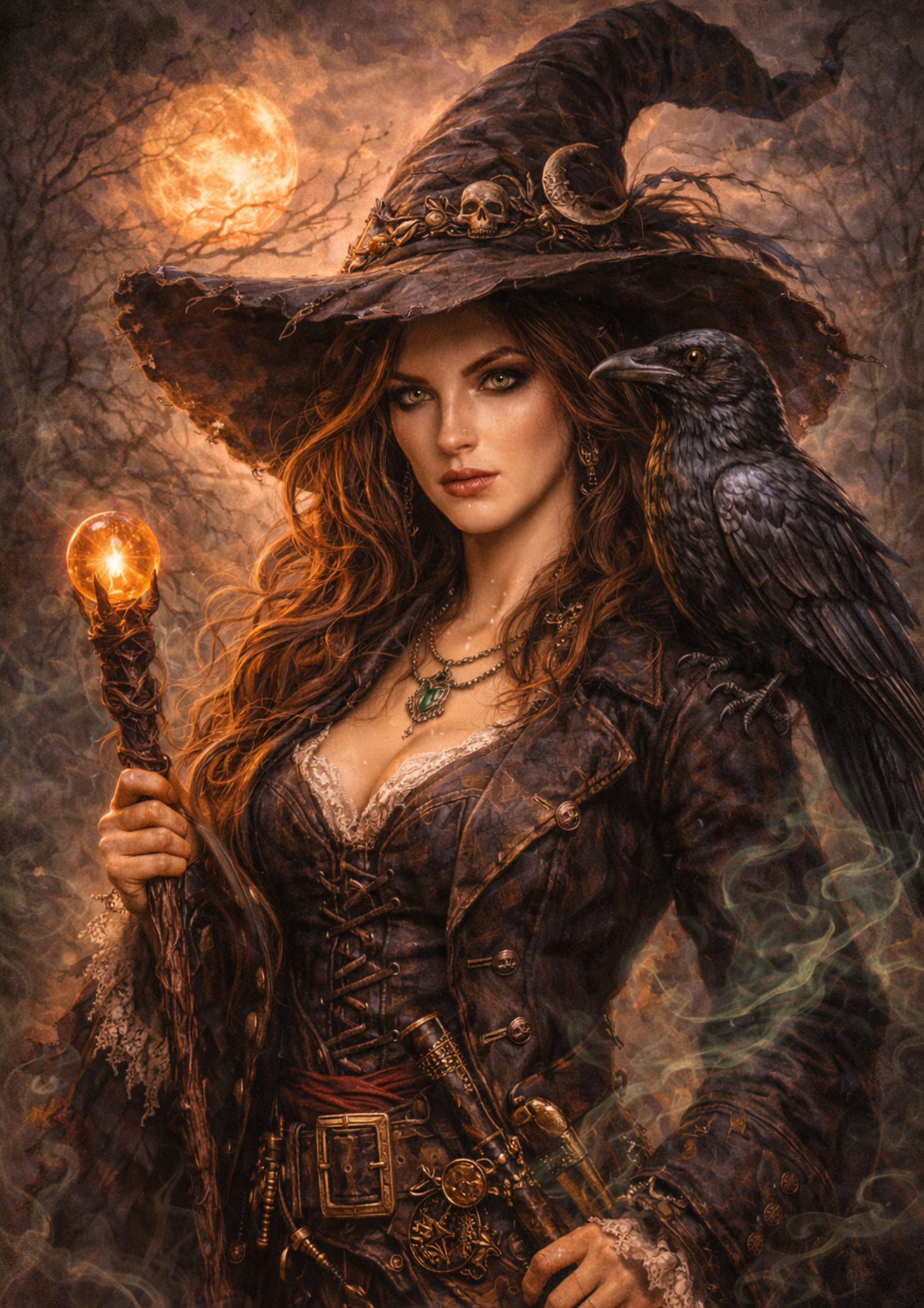 Sticker Sheet / Greeting Card – Witch Full Cat. No. 5732