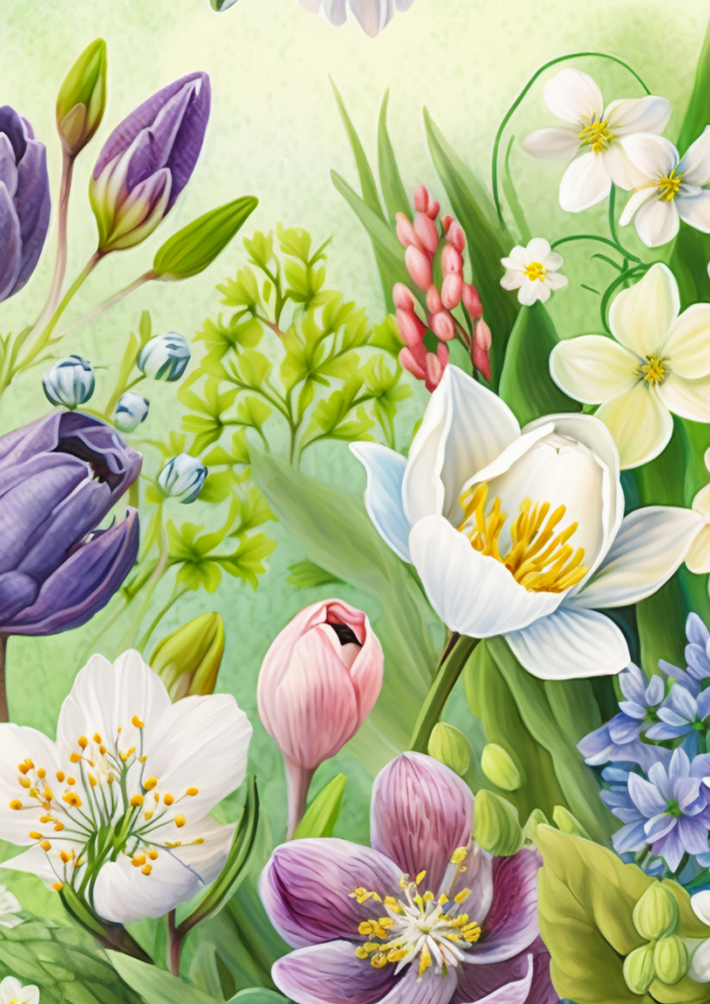 Sticker Sheet / Greeting Card – Floral Journaling Background Full Cat. No. 5768