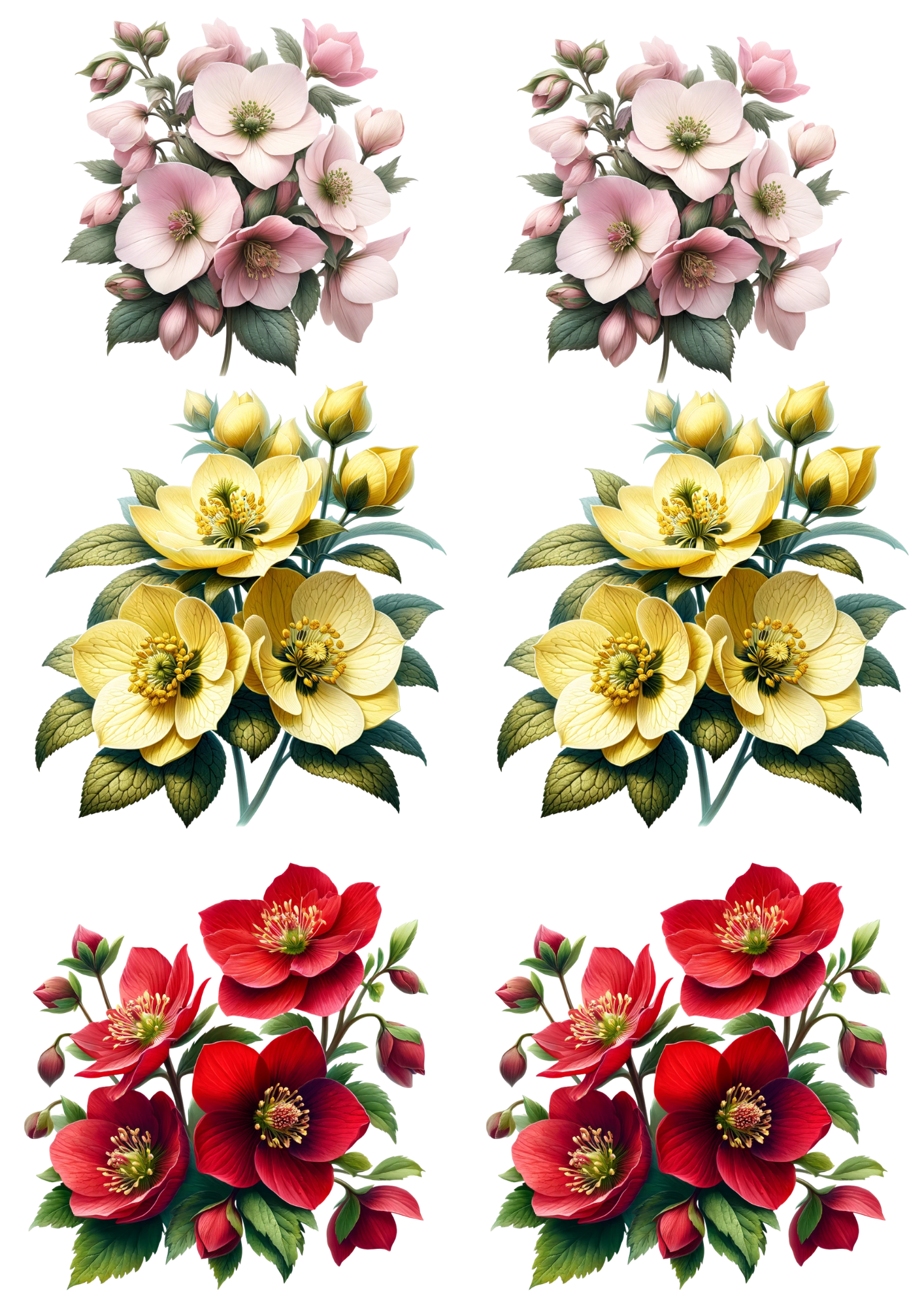 Sticker Sheet / Greeting Card – Flowers Collage Cat. No. 5791