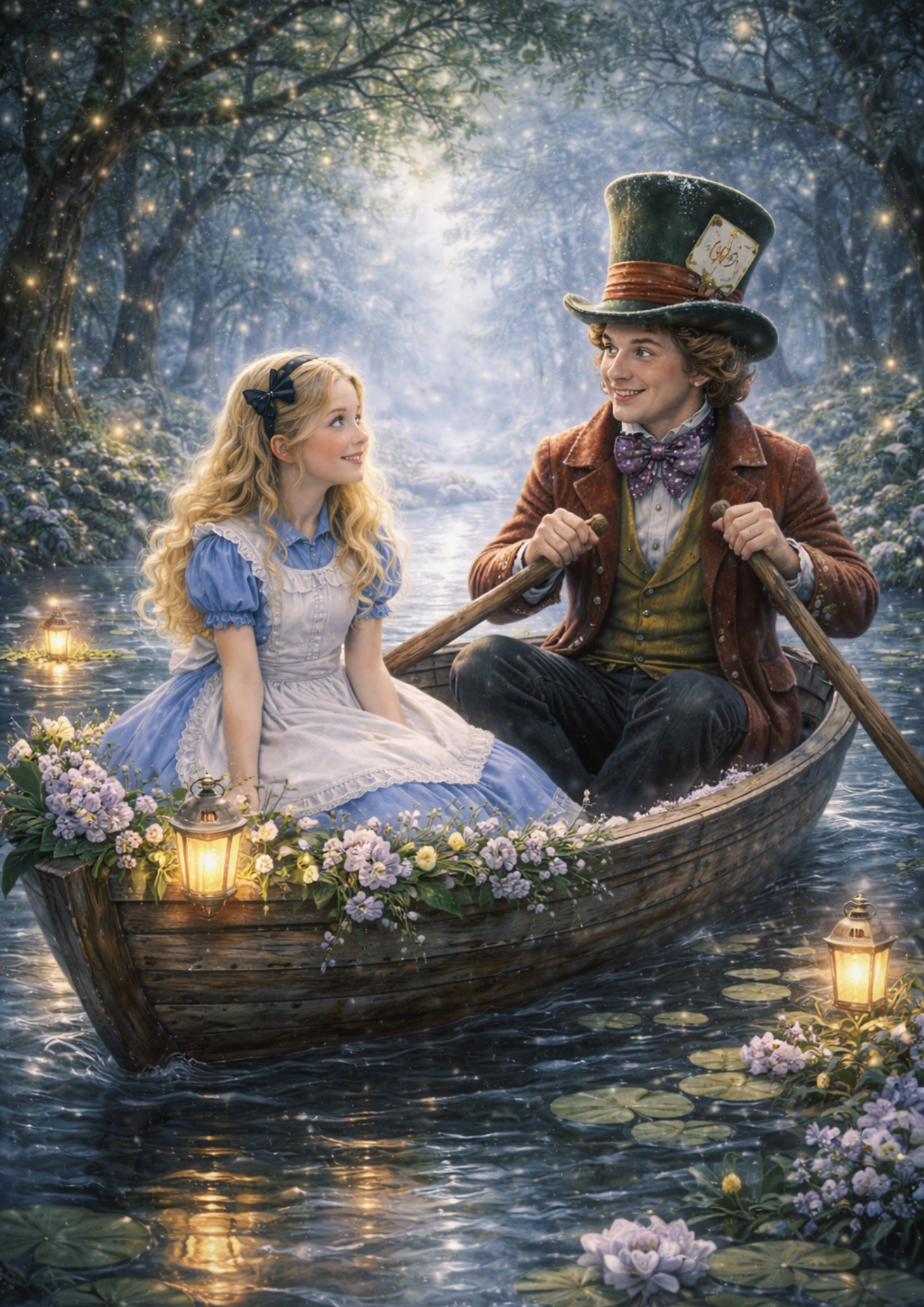 Sticker Sheet / Greeting Card – Alice in Wonderland and the Mad Hatter Full Cat. No. 8369
