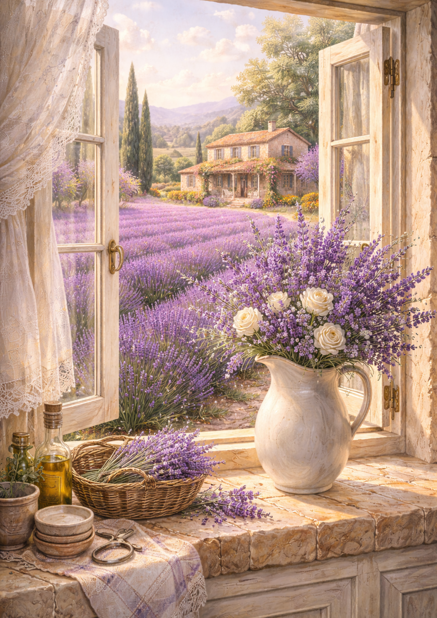 Sticker Sheet / Greeting Card – Lavender Field Full Cat. No. 8377