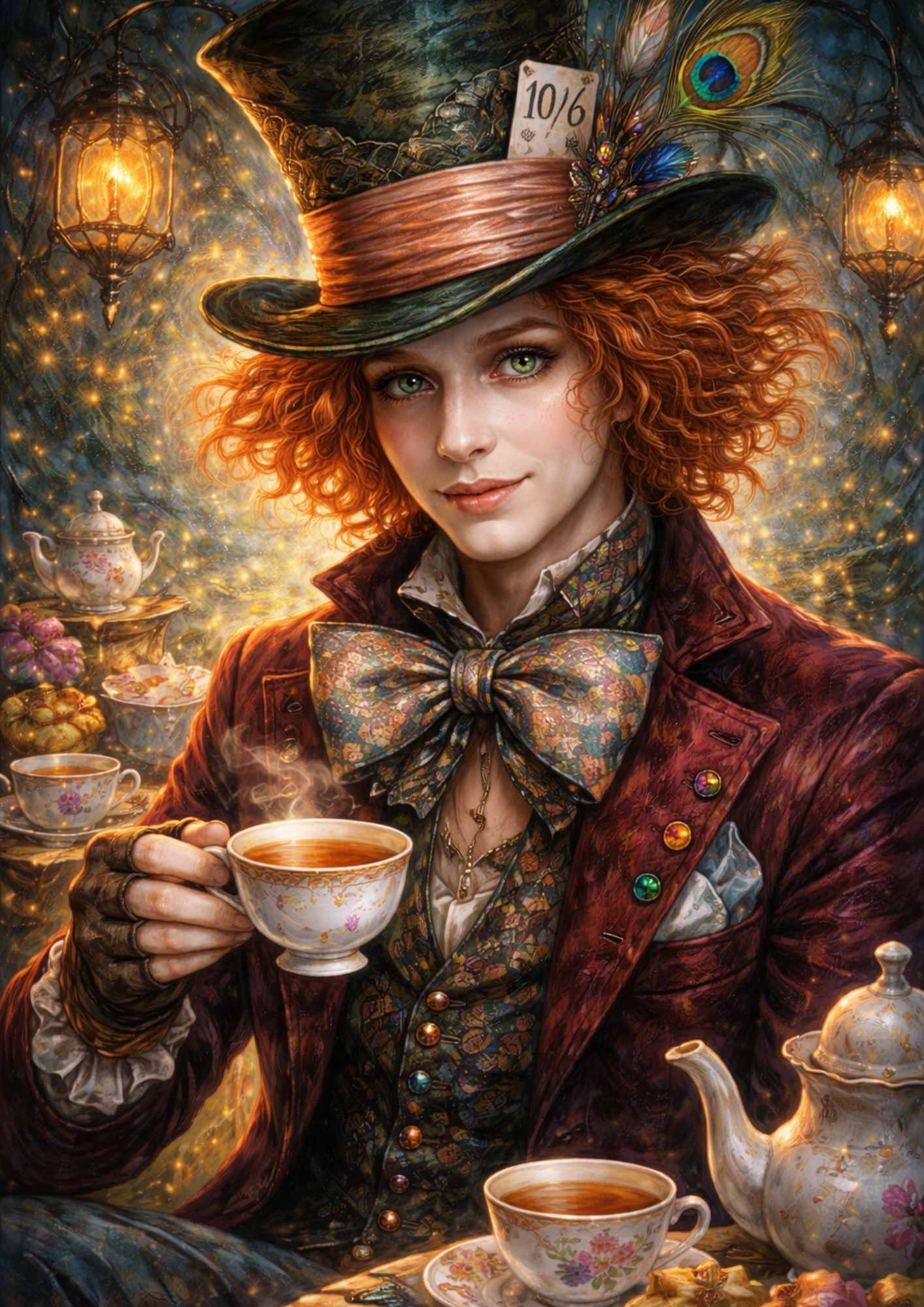 Sticker Sheet / Greeting Card – Crazy Hatter Full Cat. No. 8382