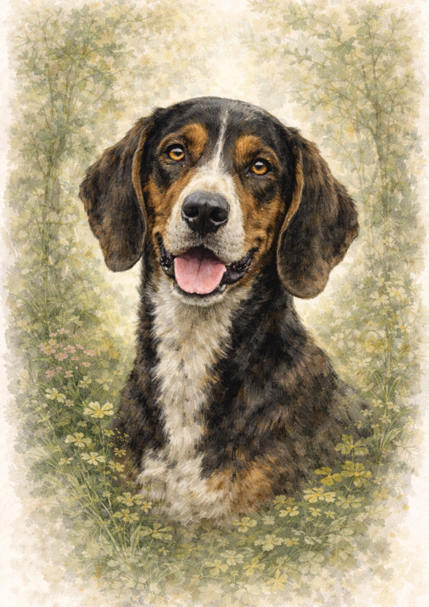 Sticker Sheet / Greeting Card – Swiss Hound Full Cat. No. 8489