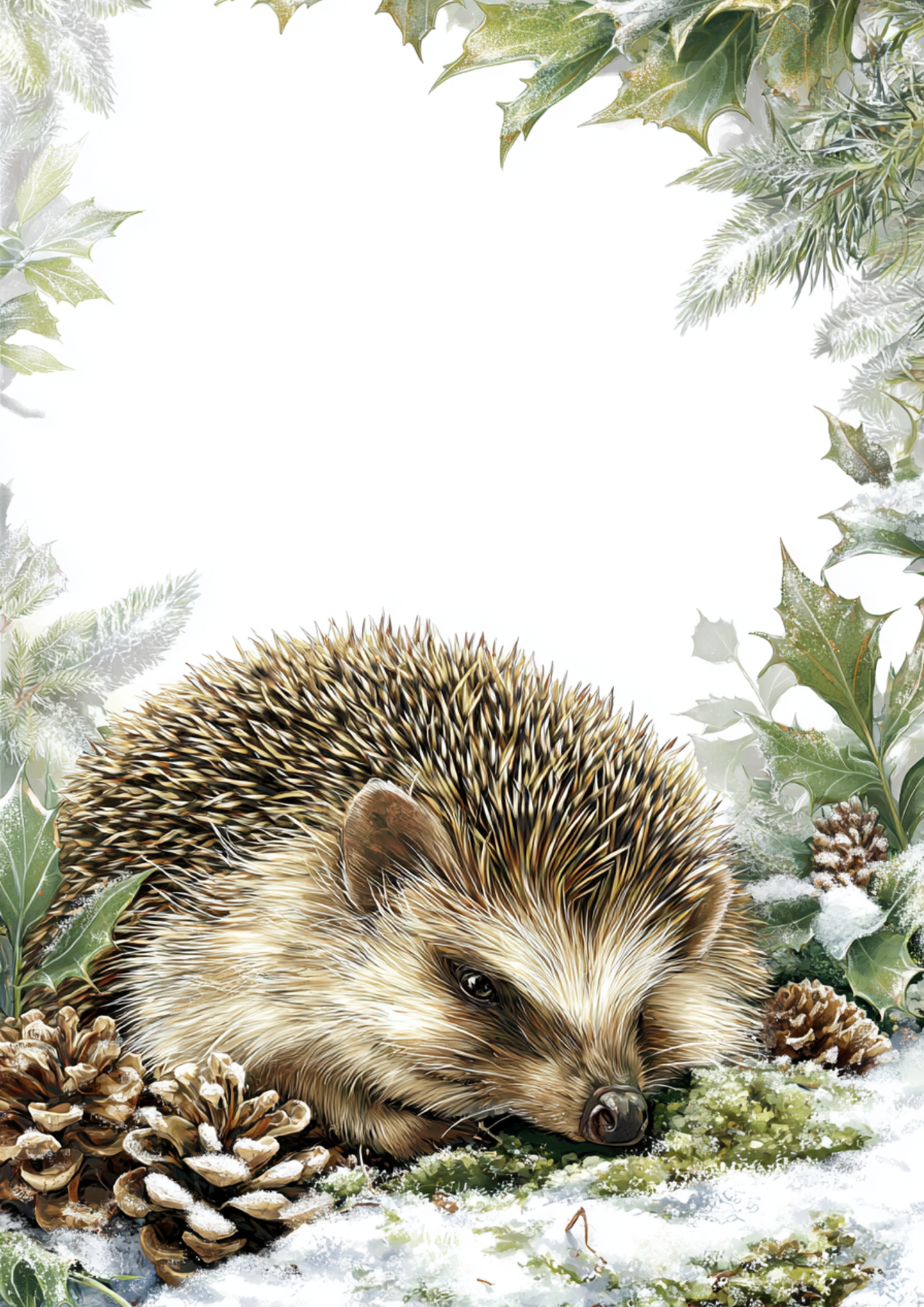 Sticker Sheet / Greeting Card – Cute Hedgehog Full Cat. No. 9426