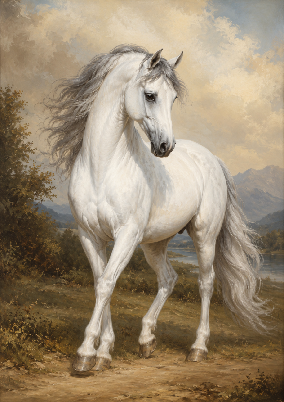 Sticker Sheet / Greeting Card – White Horse Full Cat. No. 9700