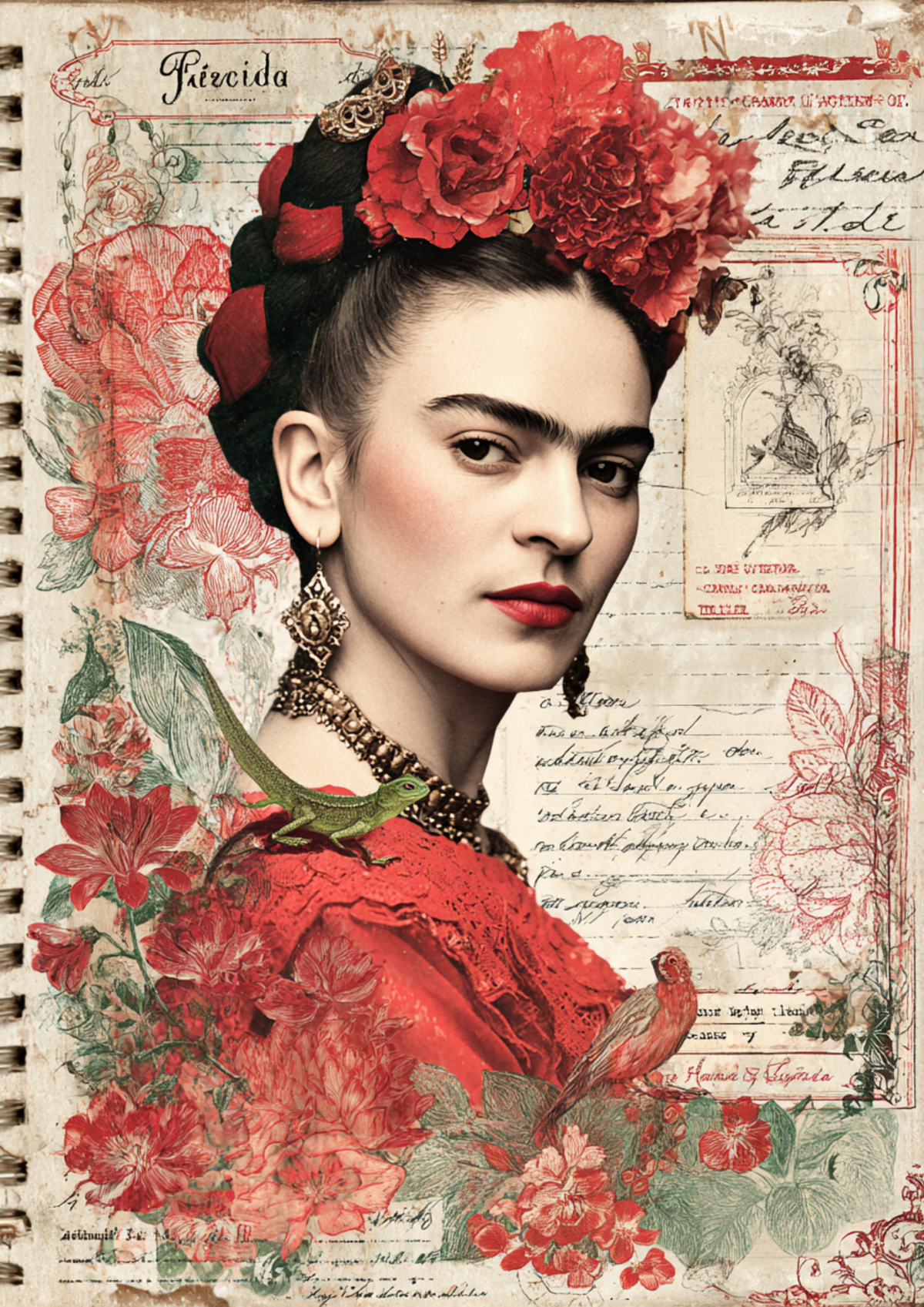 Sticker Sheet / Greeting Card – Frida Portrait Full Cat. No. 9817