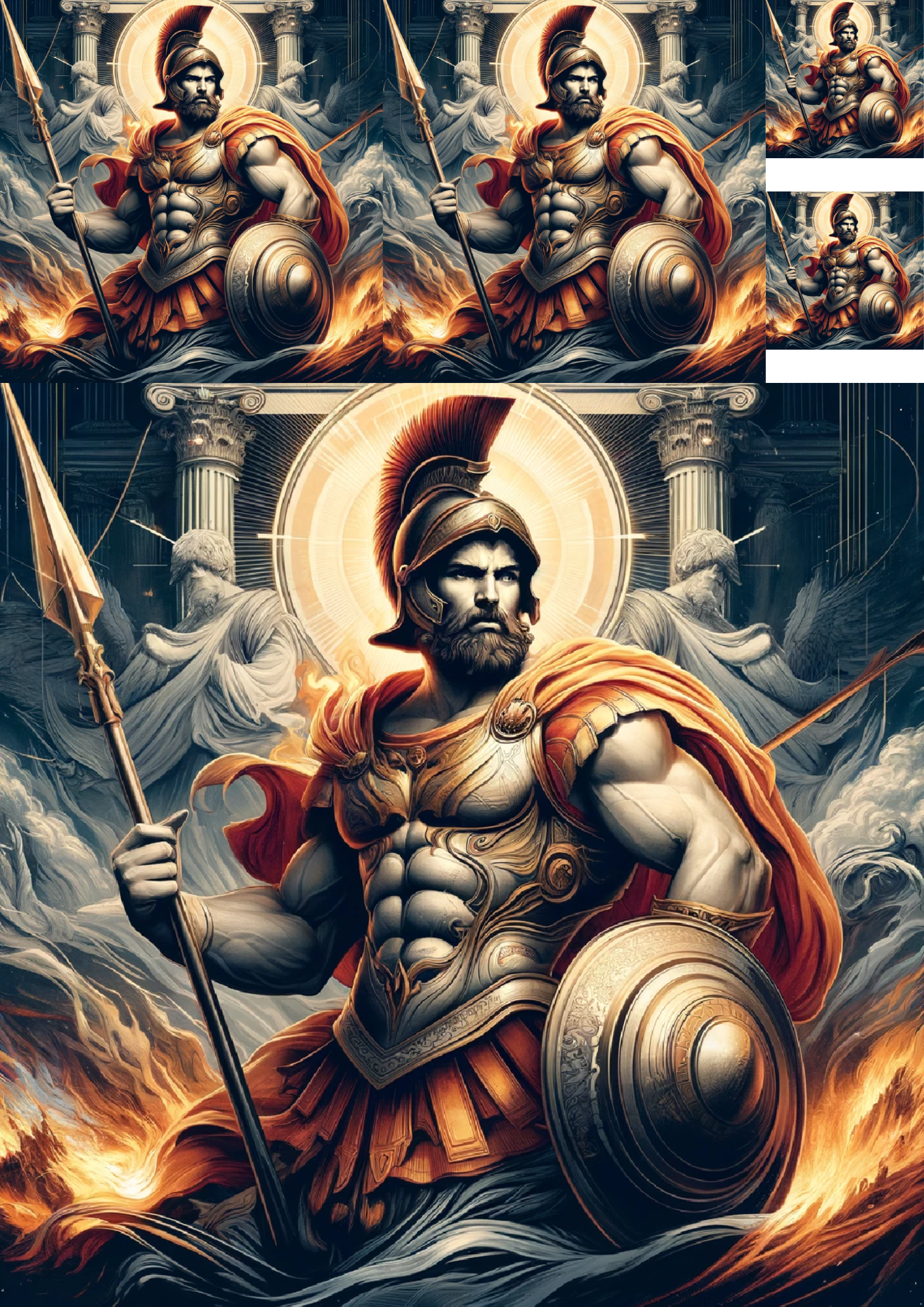 Sticker Sheet / Greeting Card – Ares Collage Cat No. 883