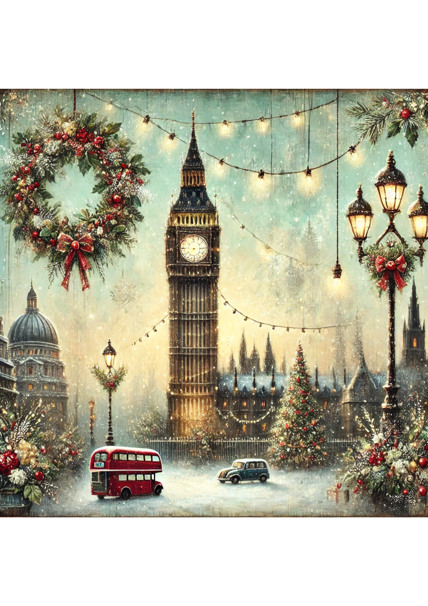 Sticker Sheet / Greeting Card – Big Ben Christmas Time Full Cat. No. 2802