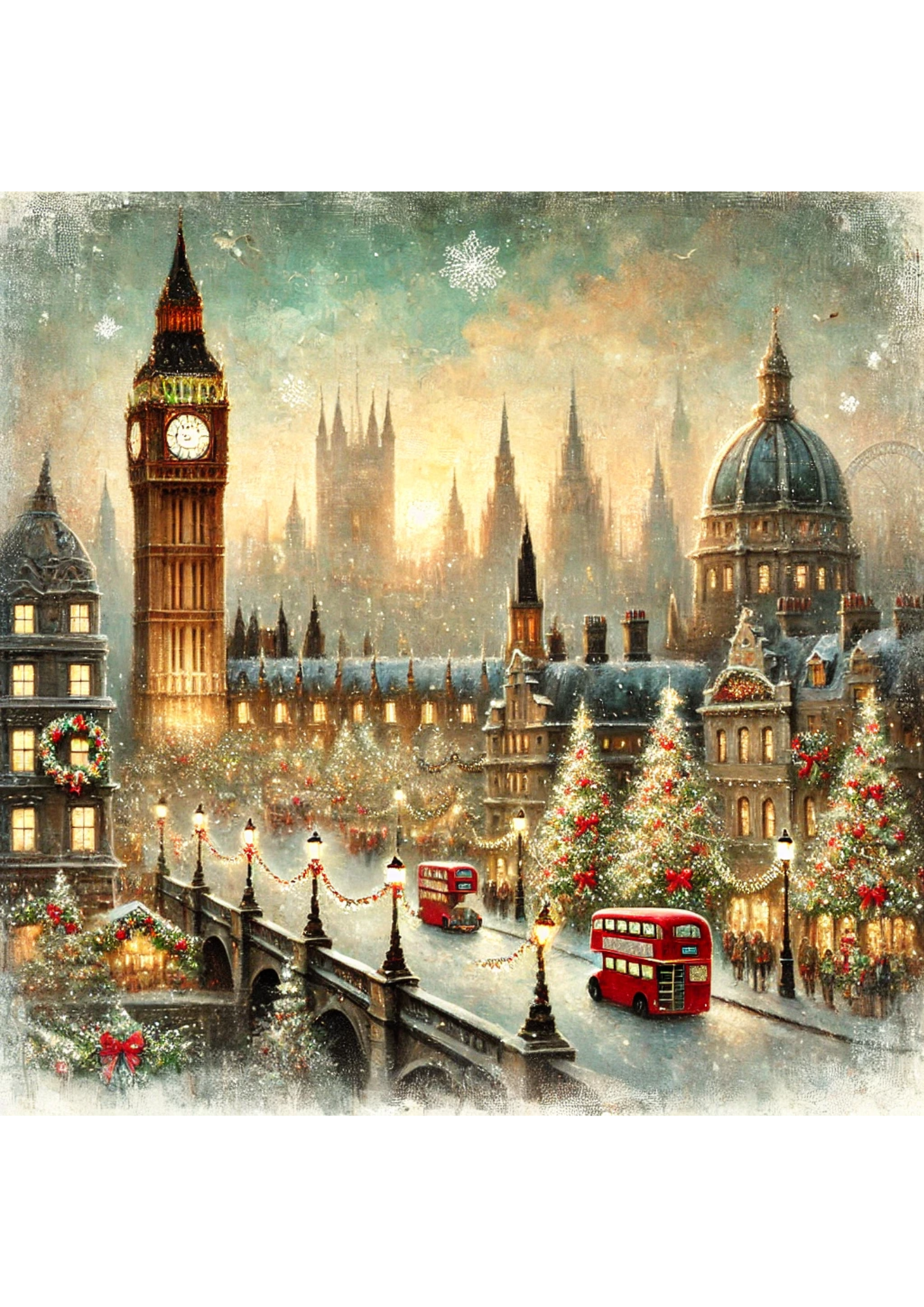 Sticker Sheet / Greeting Card – Big Ben Christmas Time 2 Full Cat. No. 2804